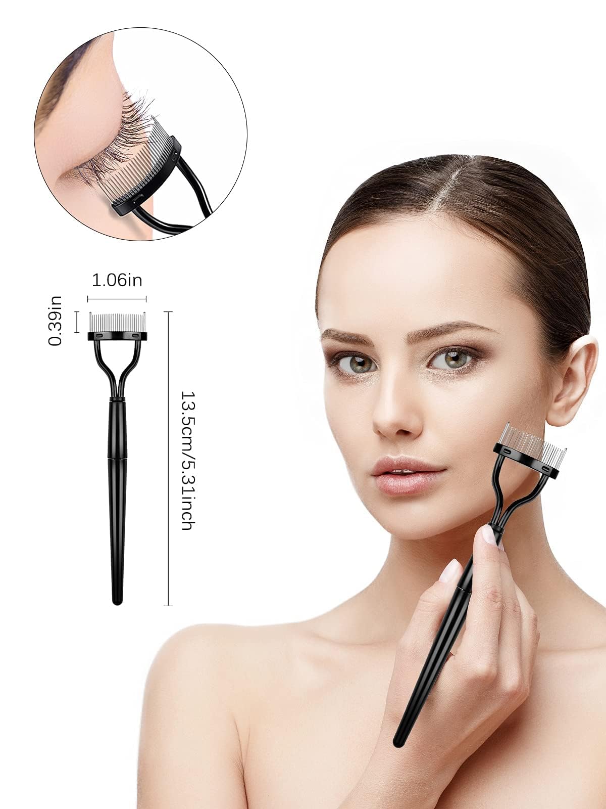 Ebanku 7Pcs Eyelash Comb Brush Tools Eyebrow Brush Comb Eyelash Separator Tool Professional Eye Brow Spoolie Brushes For Makeup