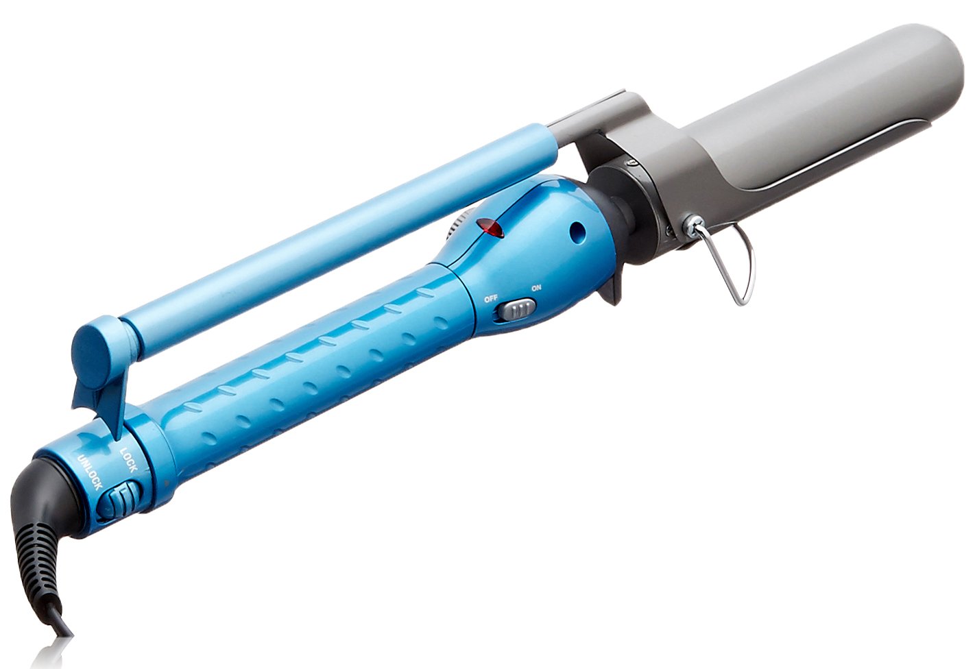BaBylissPRO Nano Titanium 1 1/4 inch Curling Iron for Loose Curls & Beach Waves, Marcel Professional Hair Curler for All Hair Ty