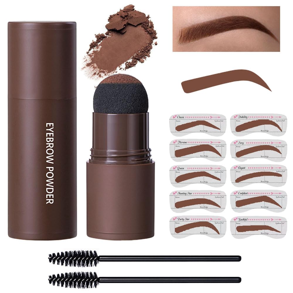 Eyebrow Stamp Stencil Set, Eyebrow Stencils Shaping Kit, Long-Lasting Eyebrow Pomade for Women Girl, Cruelty-Free plantillas par