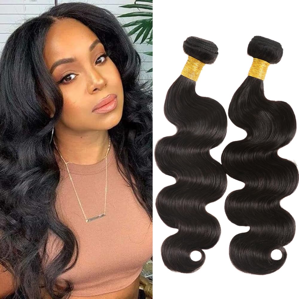 huarisi 10A Brazilian Body Wave Human Hair Bundles 10 12 Inch 100% Unprocessed Virgin Human Hair Body Wave Bundles Hair 2 Bundle