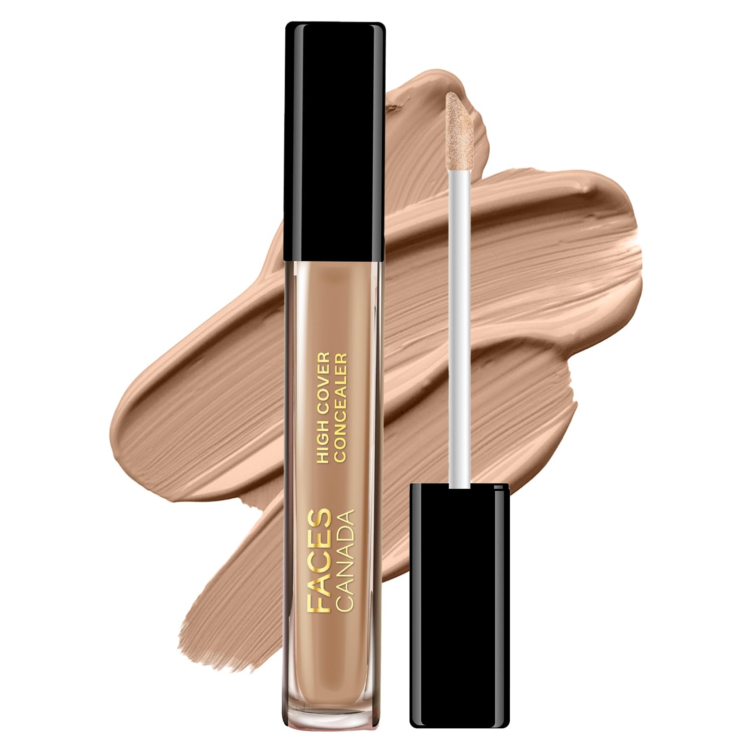 Faces Canada High Cover Concealer - Golden Rush 06, 4Ml | High Coverage Liquid Concealer | Blends Easily | Natural Finish | Cove