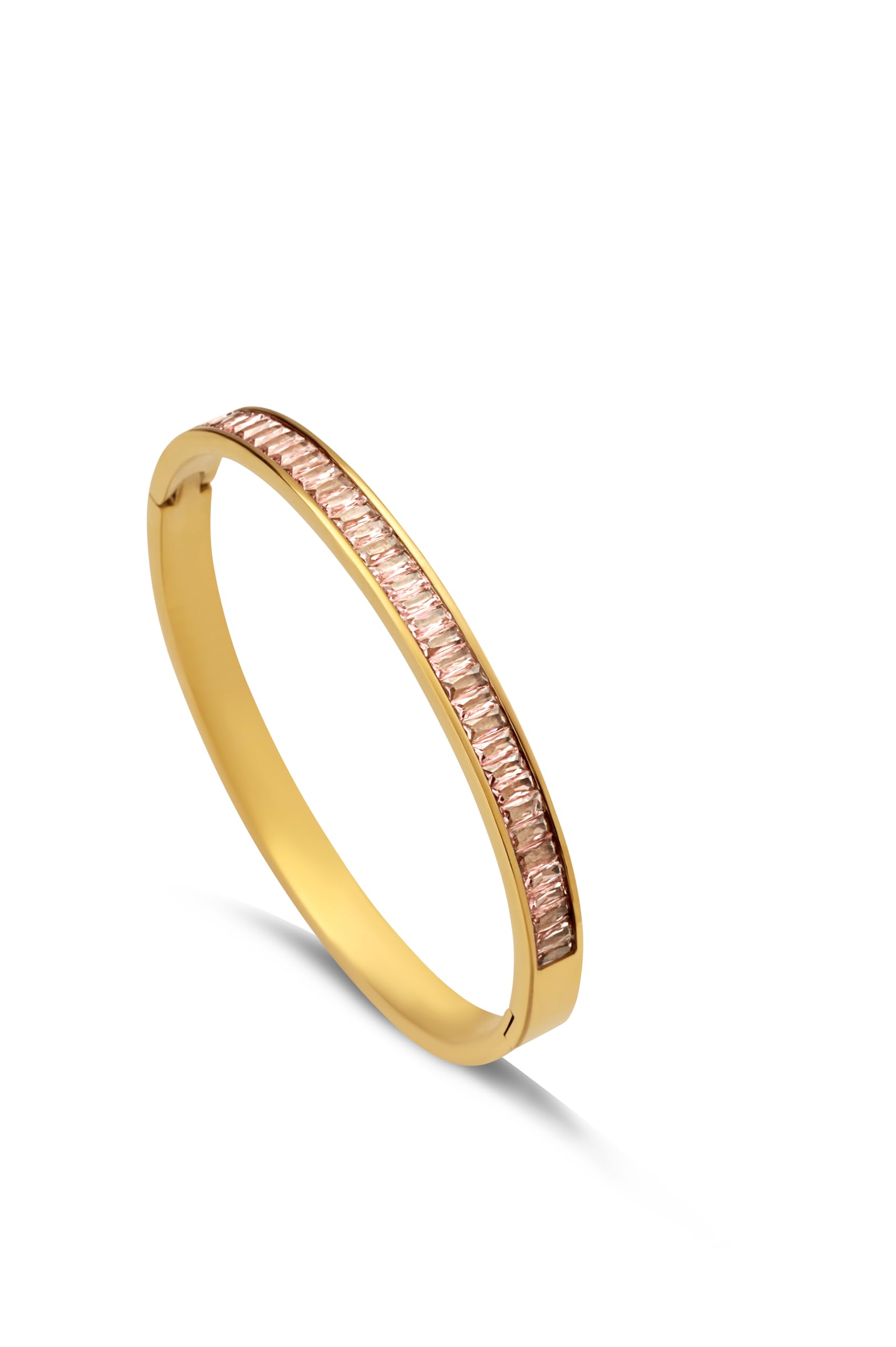 Palmonas Pink Enchantment Bangle Bracelet For Women  Gift For Girls & Women | Waterproof & AntiTarnish Bangle Bracelet