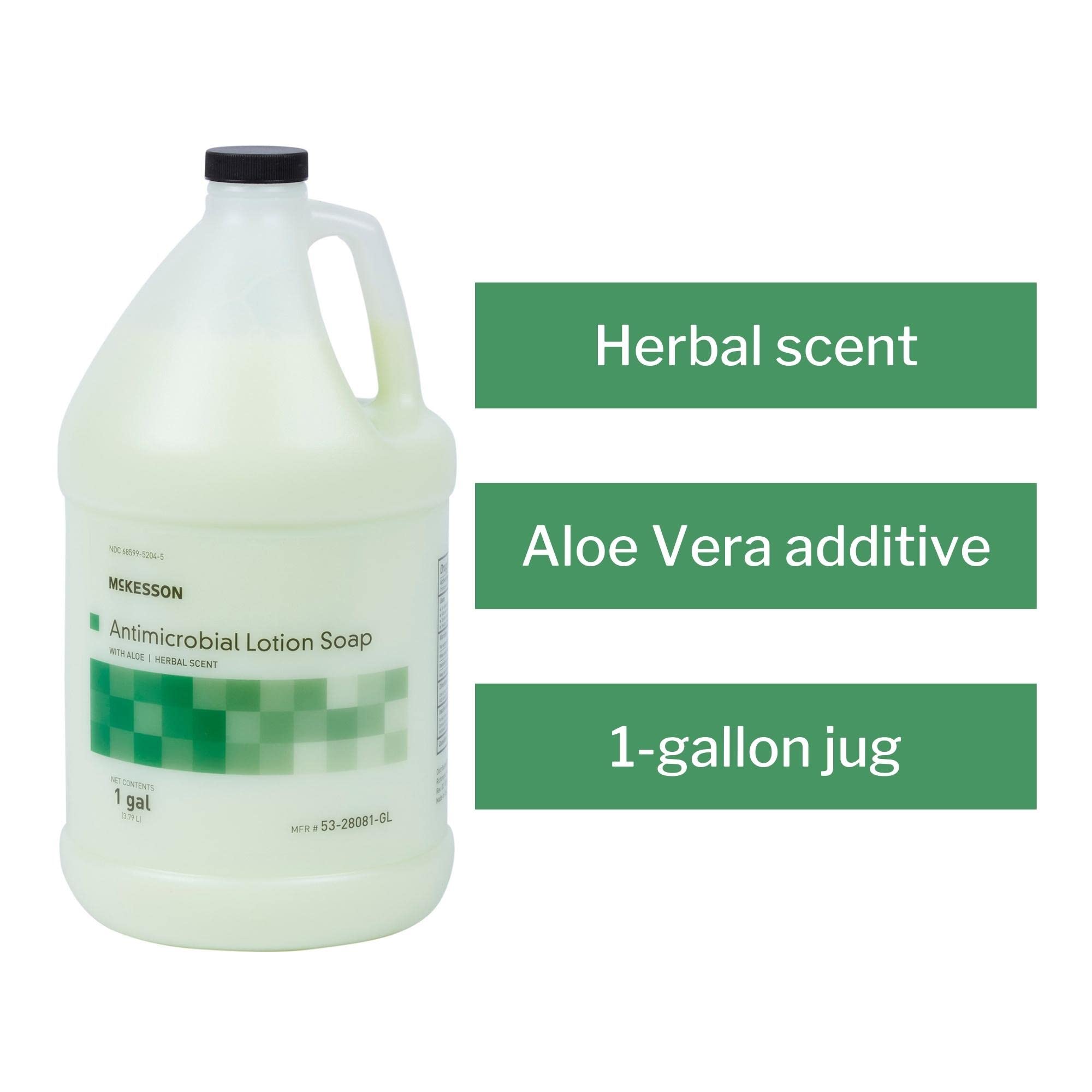 Mckesson Antimicrobial Lotion Soap With Aloe - Herbal Scent - 1 Gal, 1 Count