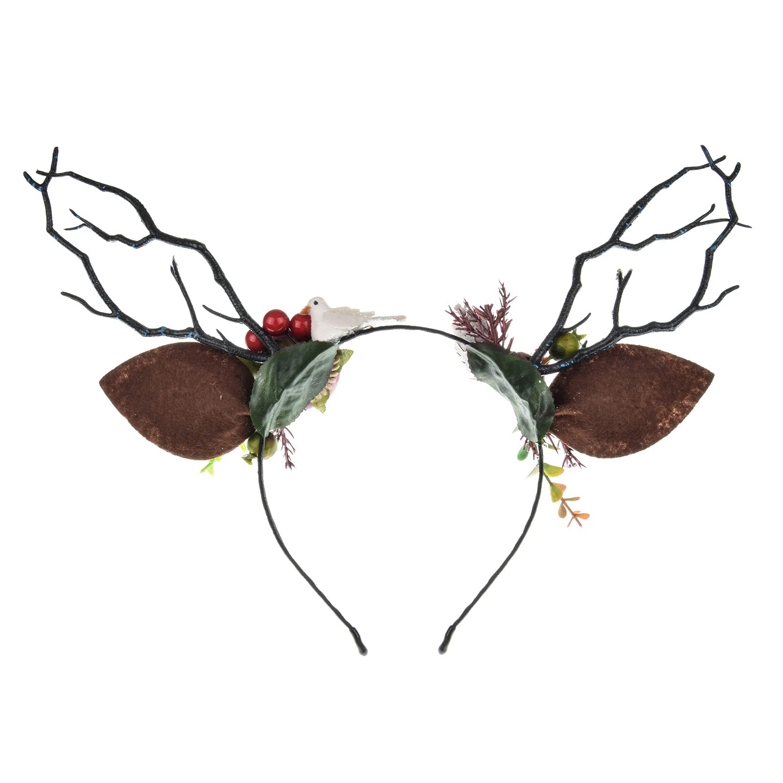 Toecwegr Christmas Reindeer Antlers Headband Hair Clips Hair Hoop Girl Holiday Beauty Headdress (Headband Antlers)