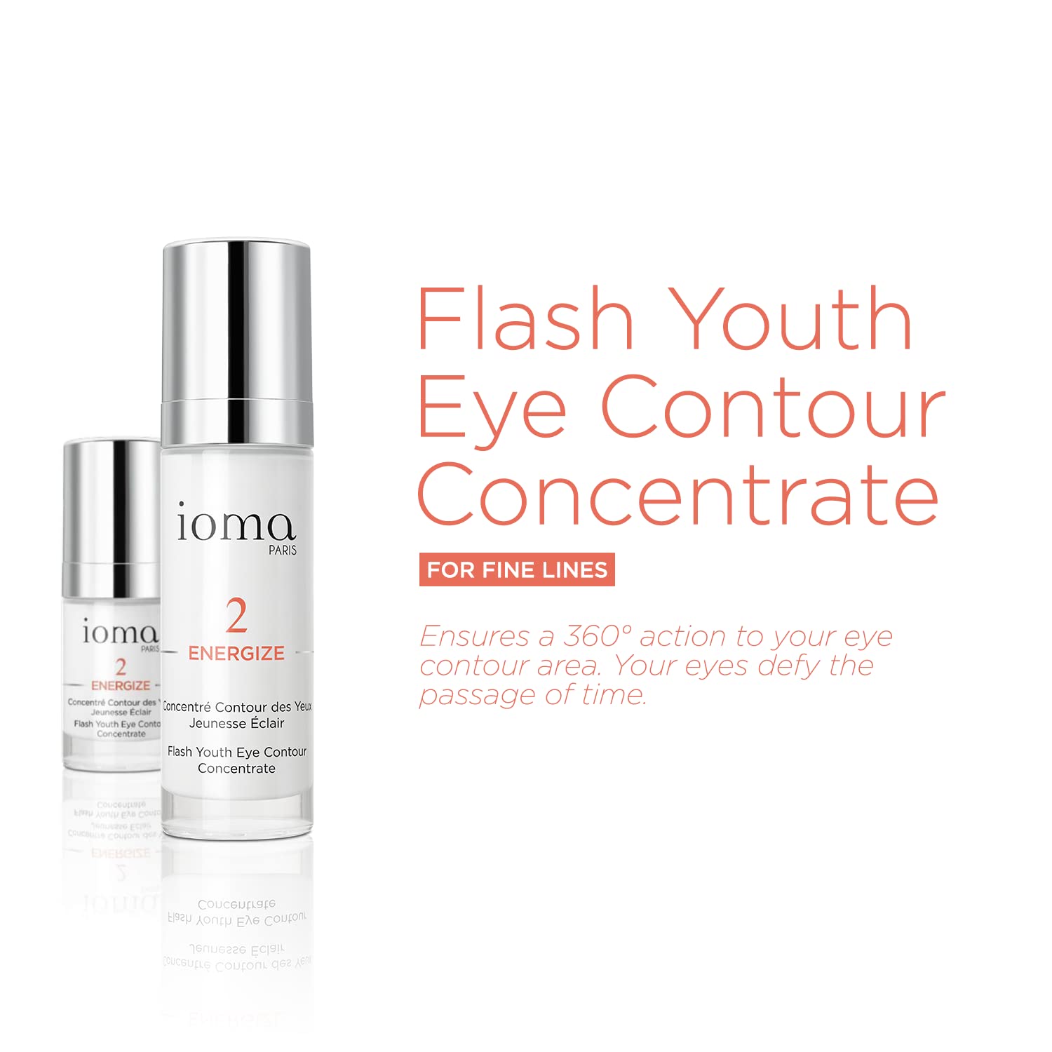 Ioma Paris - Energize Flash Youth Eye Contour Care - Eye Concentrate, Brightens Skin Tone And Erases Fine Lines, Eye Cream For D