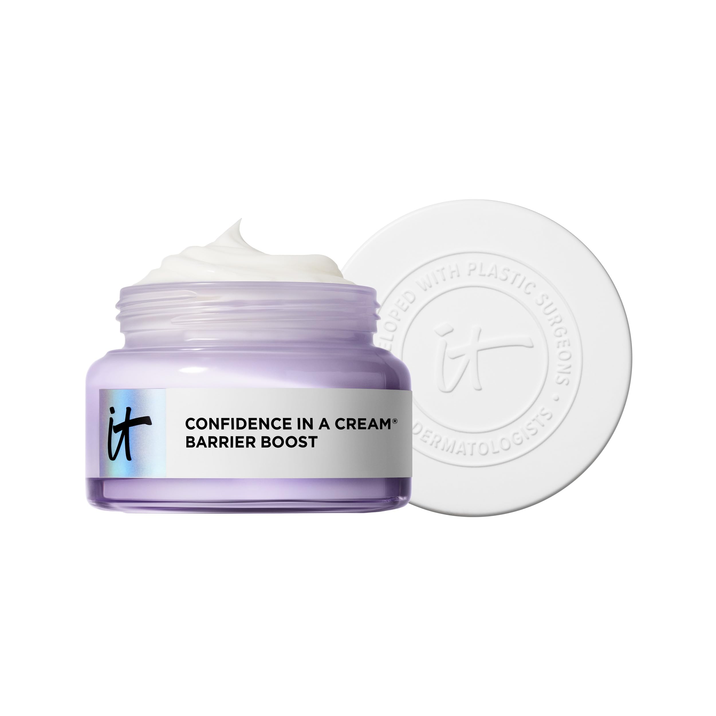 IT Cosmetics Confidence in a Cream Barrier Boost - Skin Barrier Repair Daily Face Moisturizer - Clinically Smoother, Softer Skin