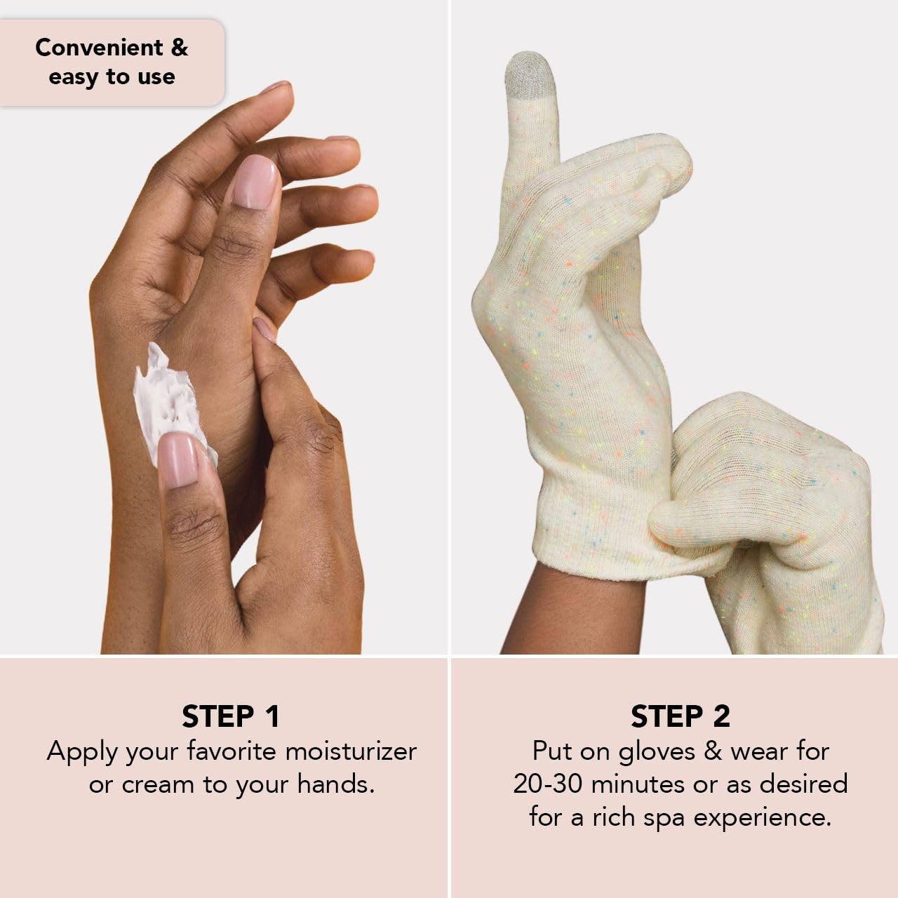 Kitsch Cotton Moisturizing Gloves For Dry Hands - Reusable Overnight Hand Moisturizing Gloves  Touchscreen Lotion Gloves & Eczem