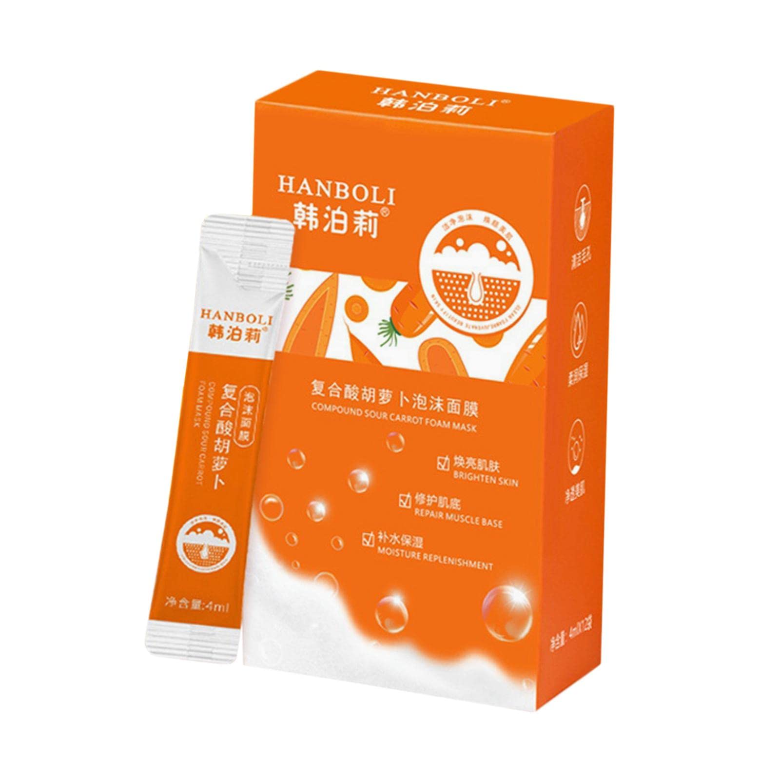 Ecomistiq Carrot Bubble Mask For People Of All Ages And Genders Deep Cleans Pores| Masks & Peels| Skin Care |Health Beauty