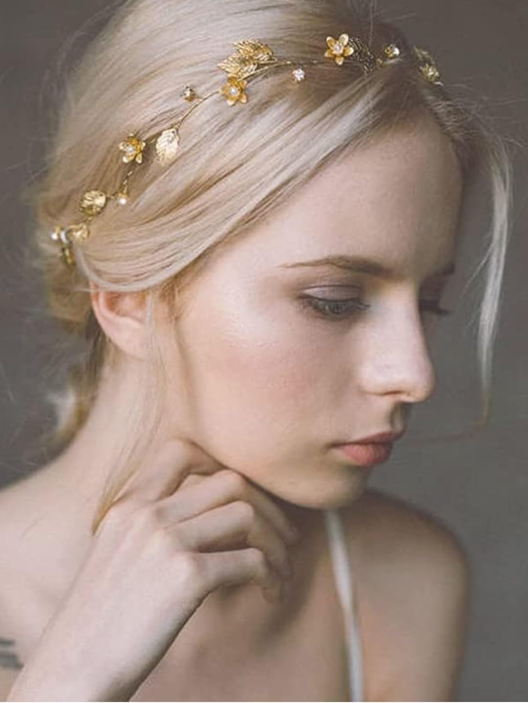 Shidara FlowerLeaf Bridal Headpieces For Wedding Headband Bride Hair Pieces Crystal Flower | Multi | 1 Pieces