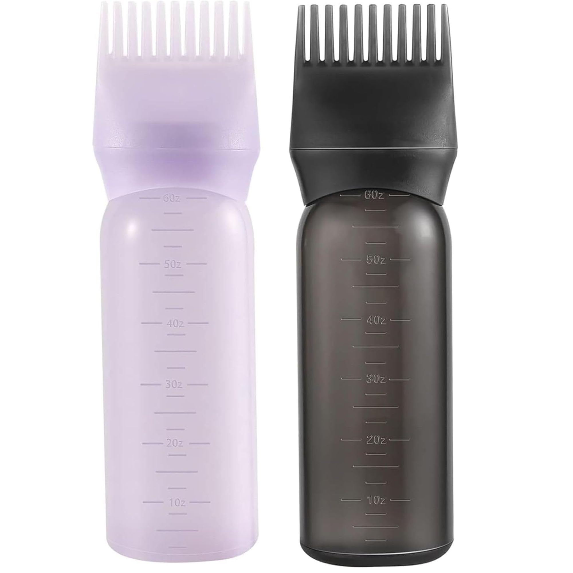 Wazdorf Hair Oil Applicator Bottle With Comb | Scalp Massager Root Applicator For Hair Growth | Refillable Dispenser Bottle For 