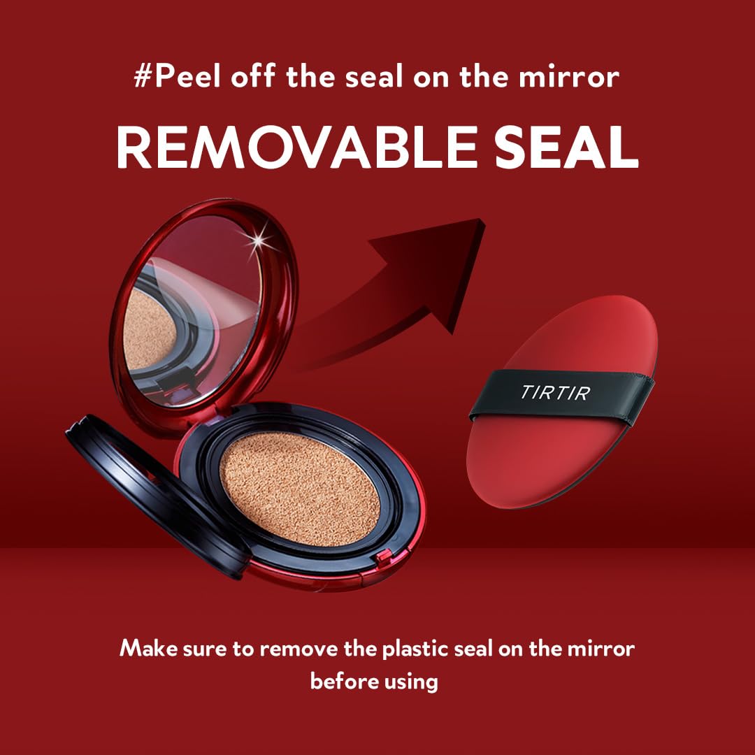 Tirtir Mask Fit Red Cushion Foundation | Japan'S No.1 Choice For Glass Skin, Long-Lasting, Lightweight, Buildable Coverage, Semi