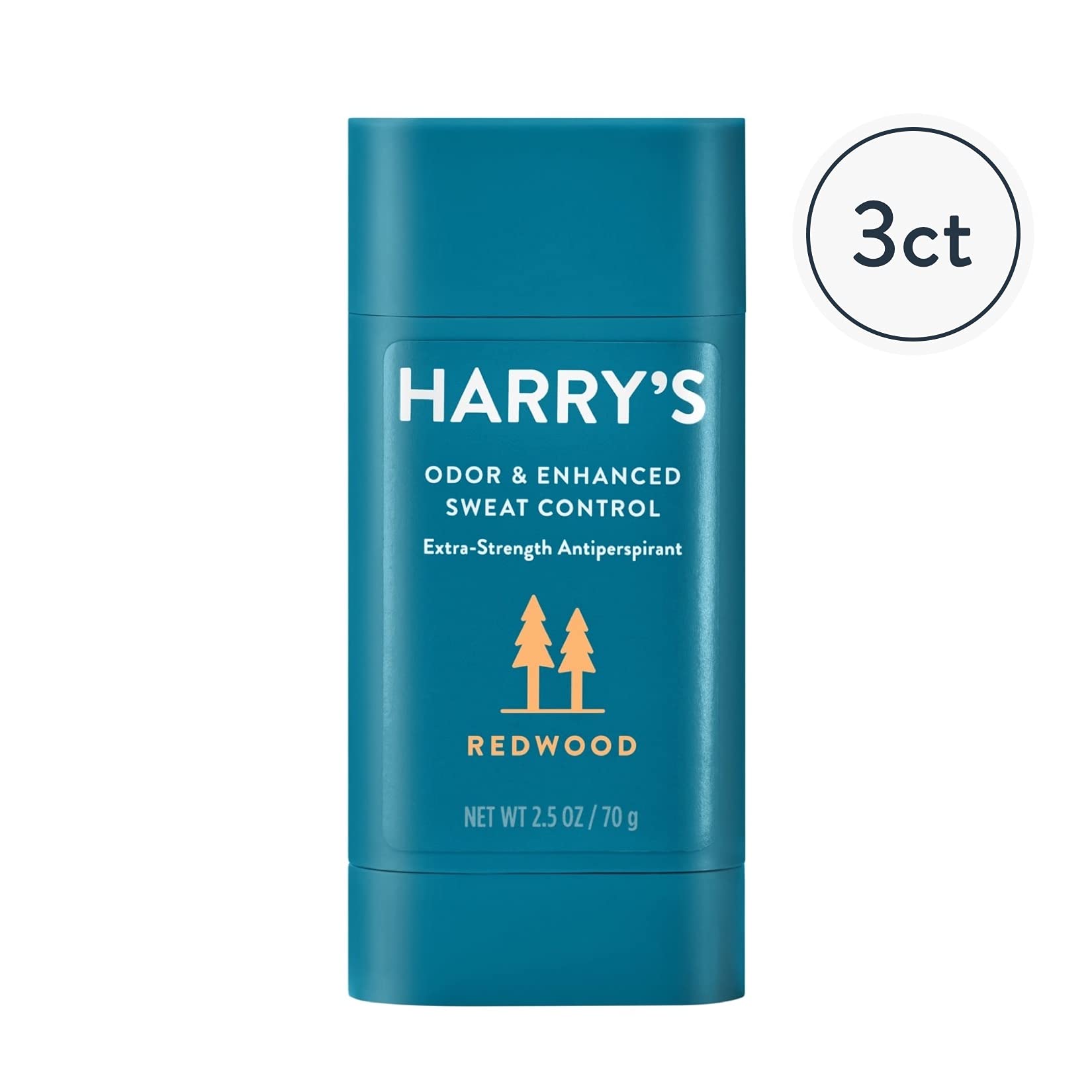 Harry's Extra-Strength Antiperspirant - Odor & Enhanced Sweat Control Antiperspirant for Men - Redwood, 1 Count (Pack of 3)