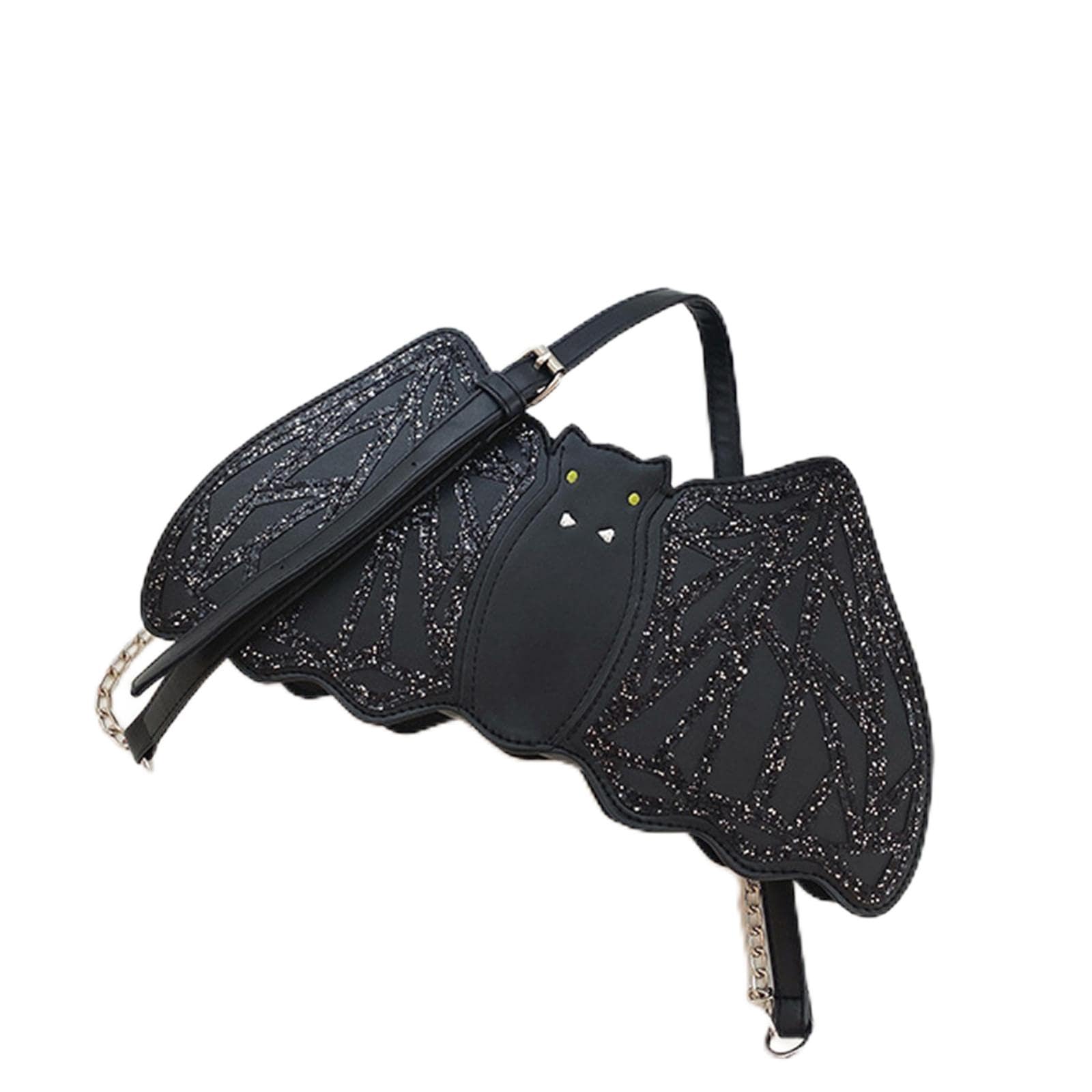 Snappsy Casual Pu Leather Shoulder Bag Pouch Big Capacity Lady Beach Sequins Handbag Black