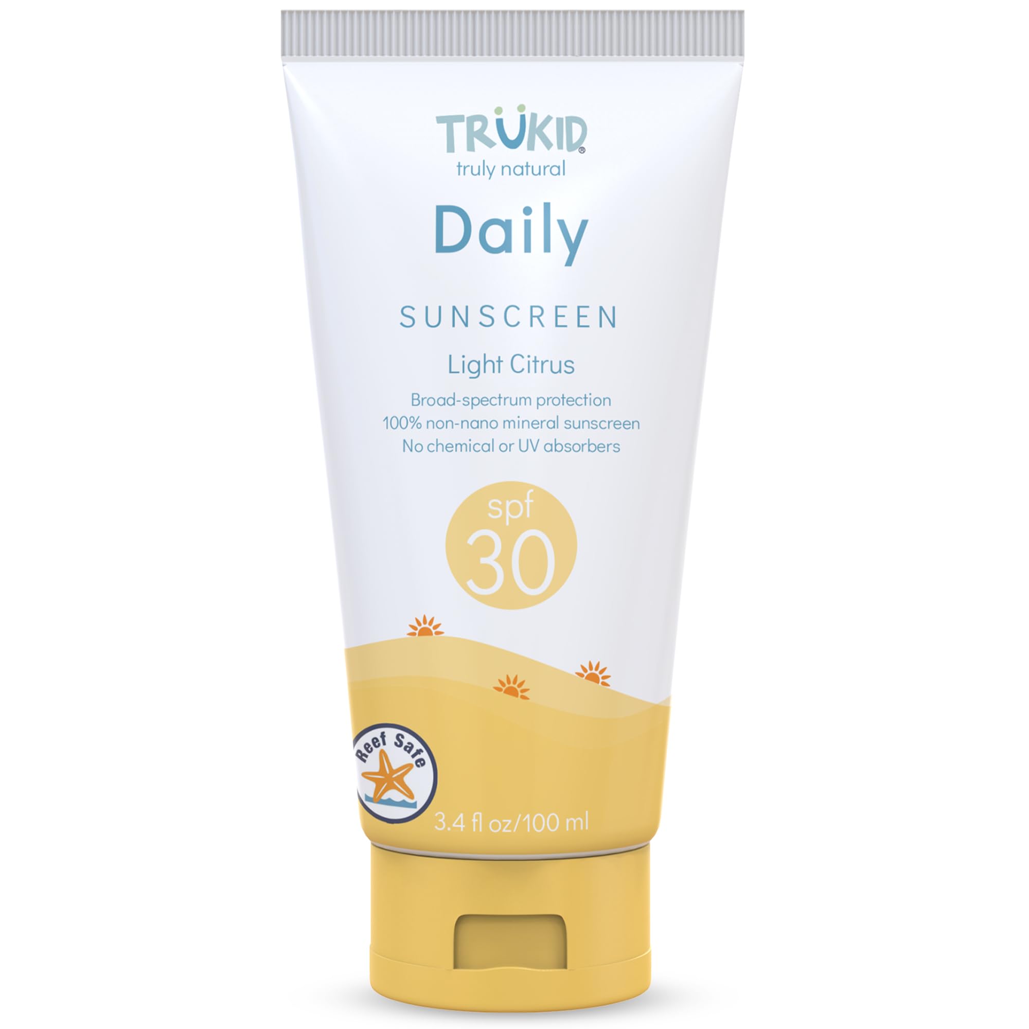 TruKid Easy On Mineral Sunscreen SPF 50 - Kids & Baby Sunscreen for Face & Body, Sunblock Protection for Sensitive Skin, Unscent