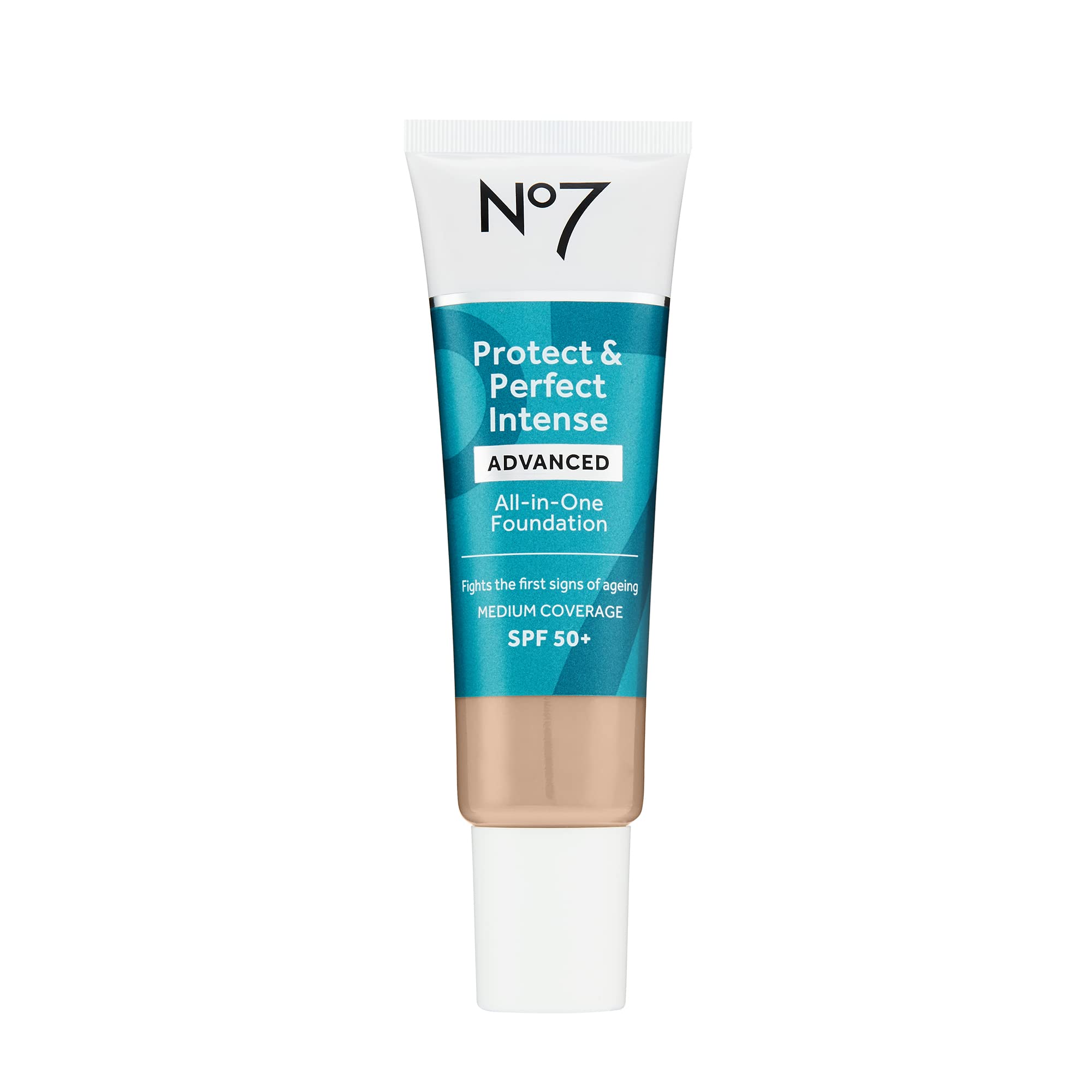 No7 Protect & Perfect Advanced All in One Foundation - Calico - Age Defying Foundation Makeup with SPF 50 for Women - Makeup Bas