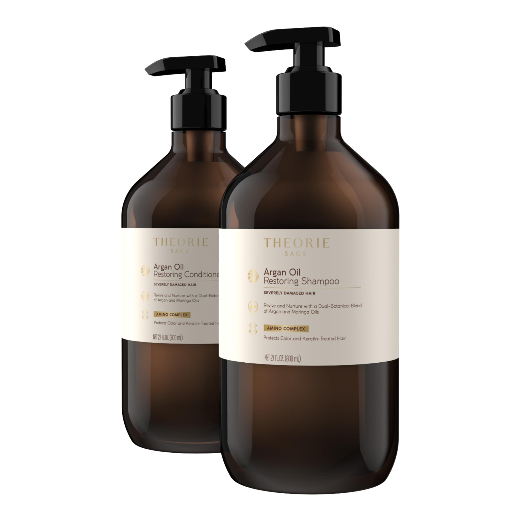 THEORIE 800 mL Shampoo & Conditioner Collection (THEORIE Sage Collection Hair Care Sets (Argan Oil 800mL Shampoo & Conditioner S