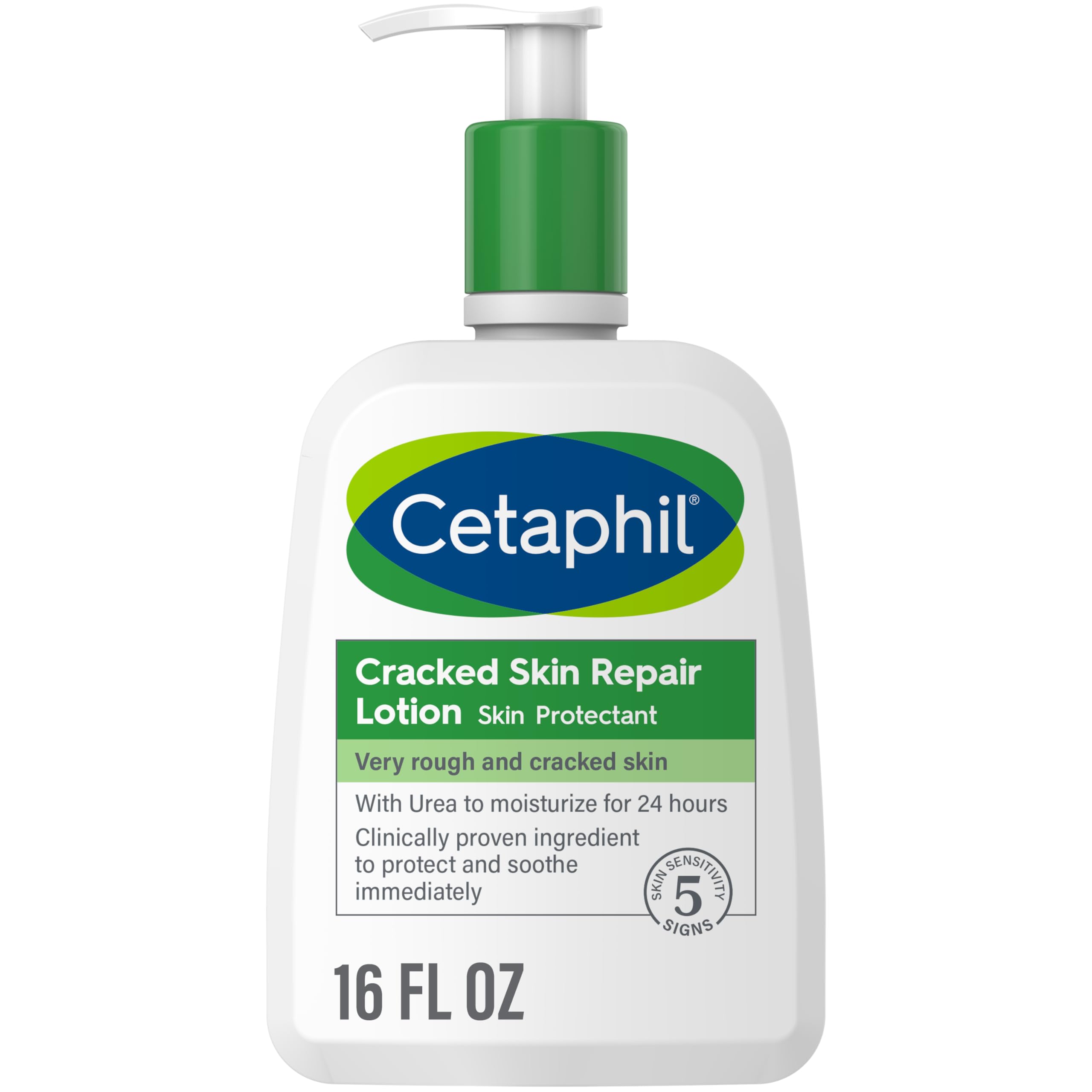 Cetaphil Cracked Skin Repair Lotion, 16 Oz, For Very Rough & Cracked, Sensitive Skin, 24 Hour Hydration, Protects & Hydrates Cra