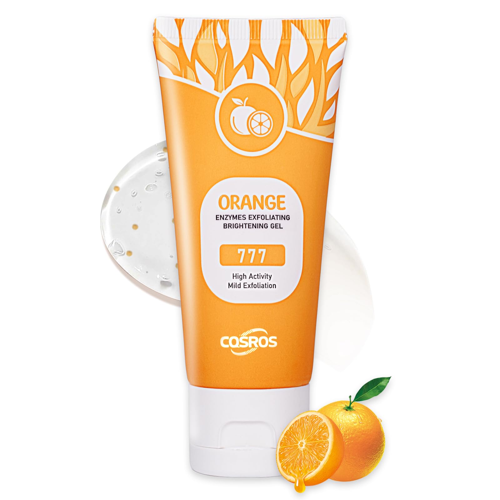 BROUYOUE Orange Exfoliating Gel Scrub for Face and Body Skin, Deep Cleansing Moisturizing Skin Orange Peeling Gel, Natural Orang