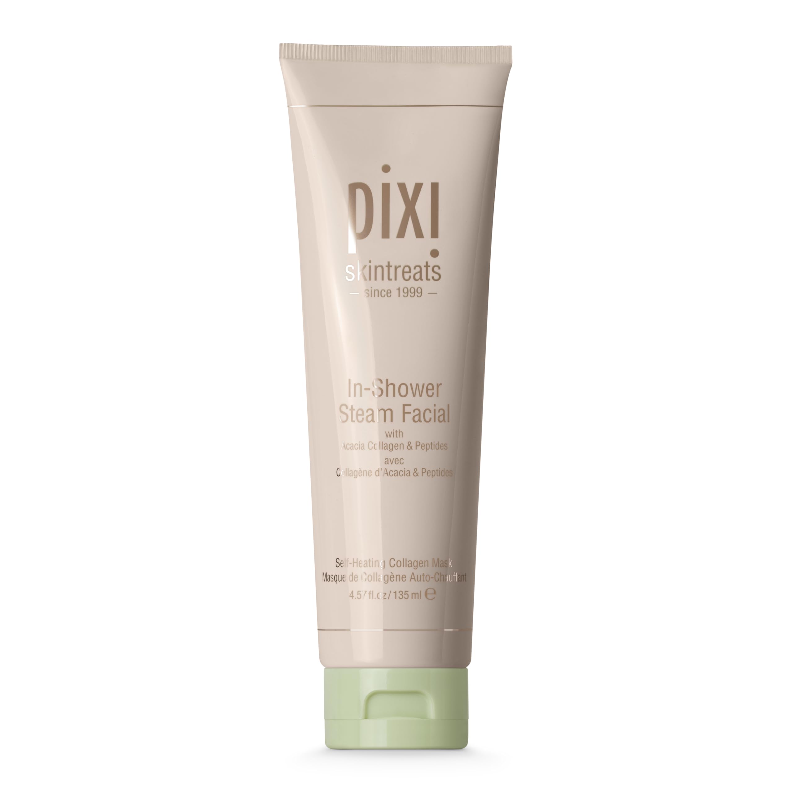 Pixi In-Shower Steam Facial | Gel-to Oil Cleanser for Radiant Skin | Deeply Nourishes, Softens & Tones | Self-heating for Use in