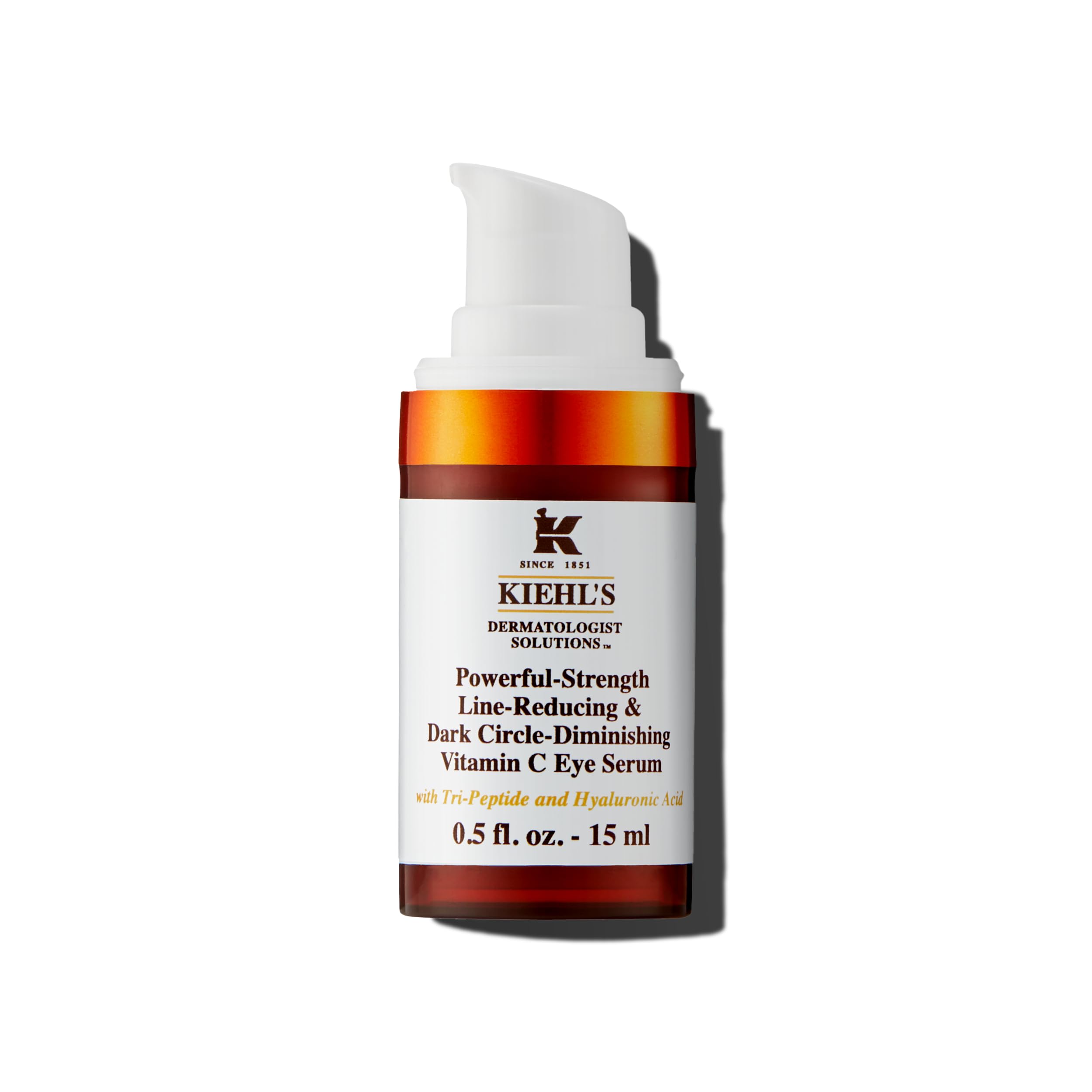 Kiehl's Powerful-Strength 10% Vitamin C Eye Serum, Line-Reducing & Dark Circle Diminishing Eye Cream, Smooths & Hydrates Underey
