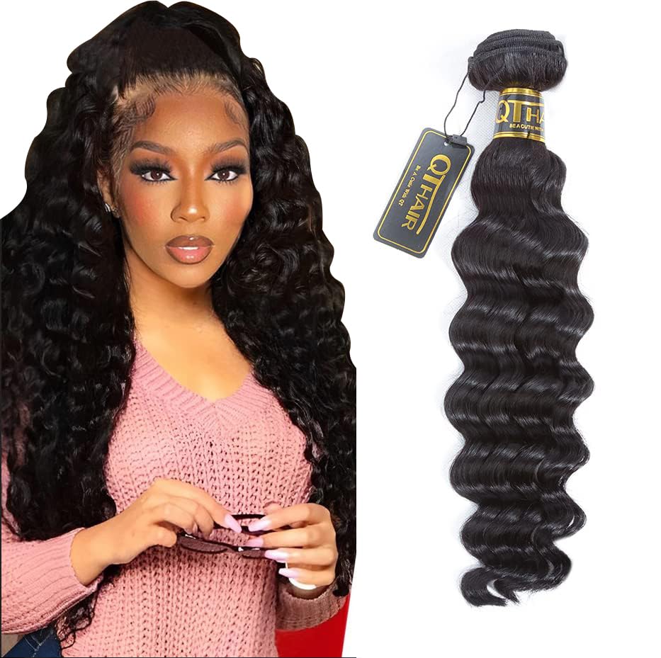 QTHAIR 14A Brazilian Loose Deep Wave Bundle 100% Unprocessed Brazilian Virgin Human Hair Bundles Brazilian Virgin Loose Deep Cur