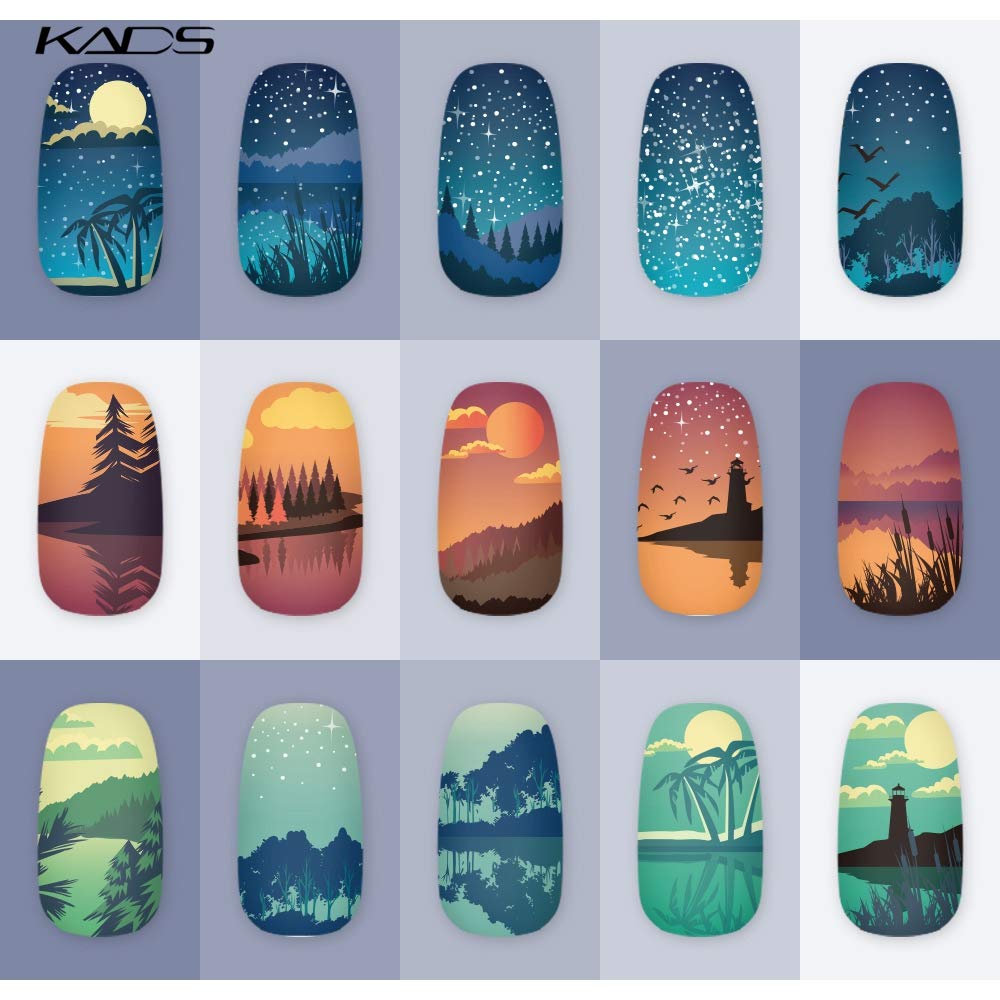 Kads Nail Stamping Plate Nature Template Image Design Plates For Nail Art Decoration And Diy Nail Art (Na031)
