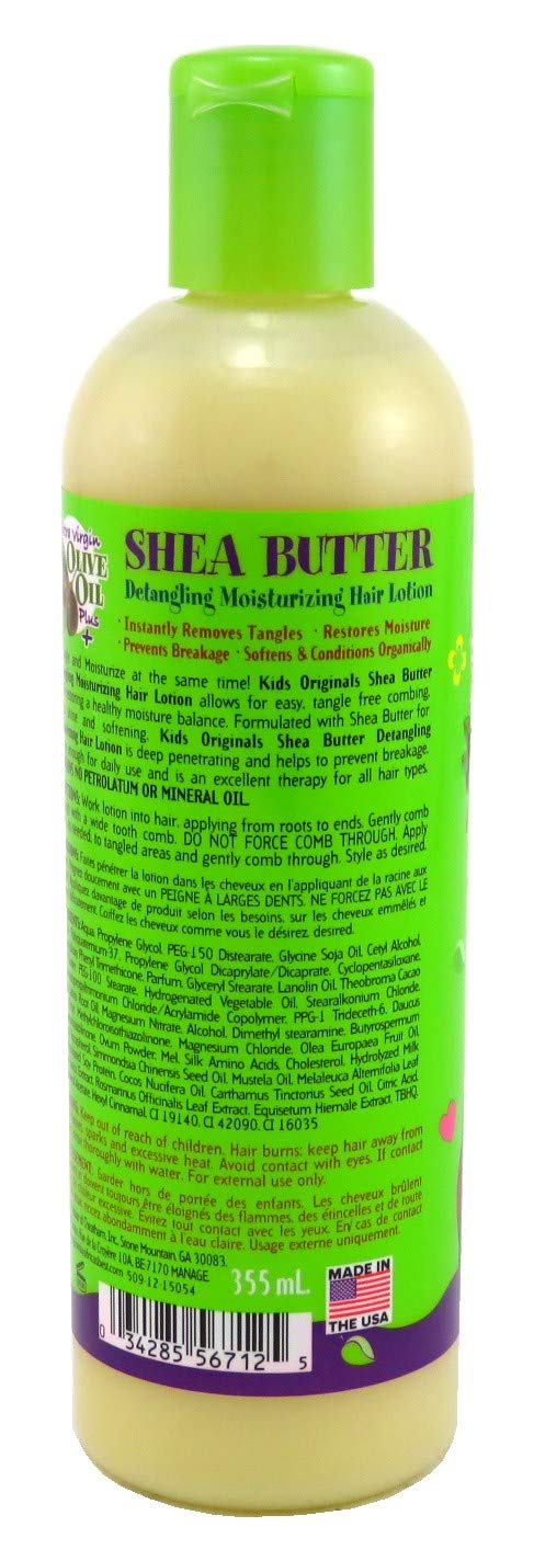 Africas Best Kids Orig Lotion Shea Butter Detangling 12 Ounce (354ml)