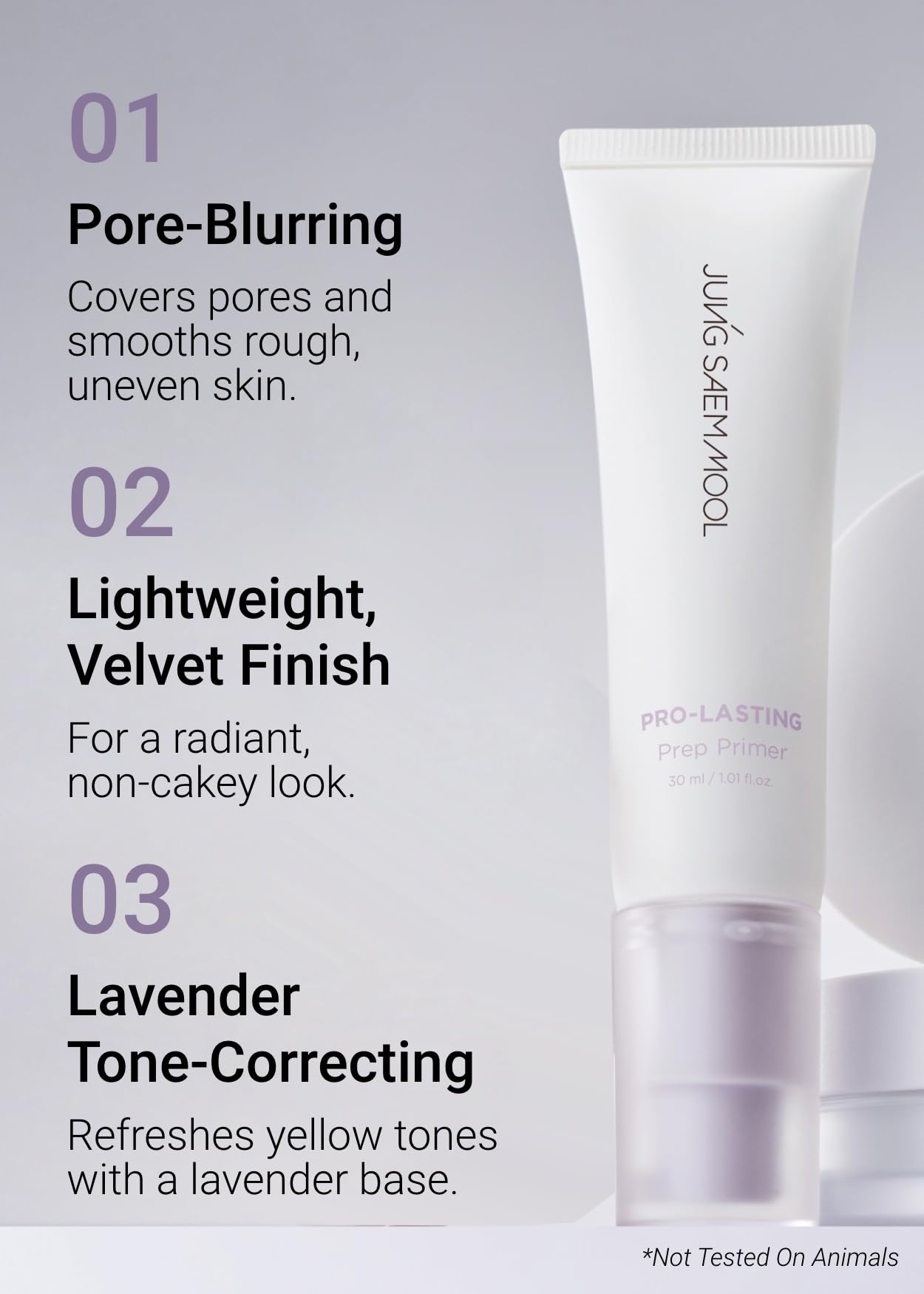 [JUNGSAEMMOOL OFFICIAL] Pro-Lasting Prep Primer #Bare-lavender | 15 ml / 0.50 fl.oz.