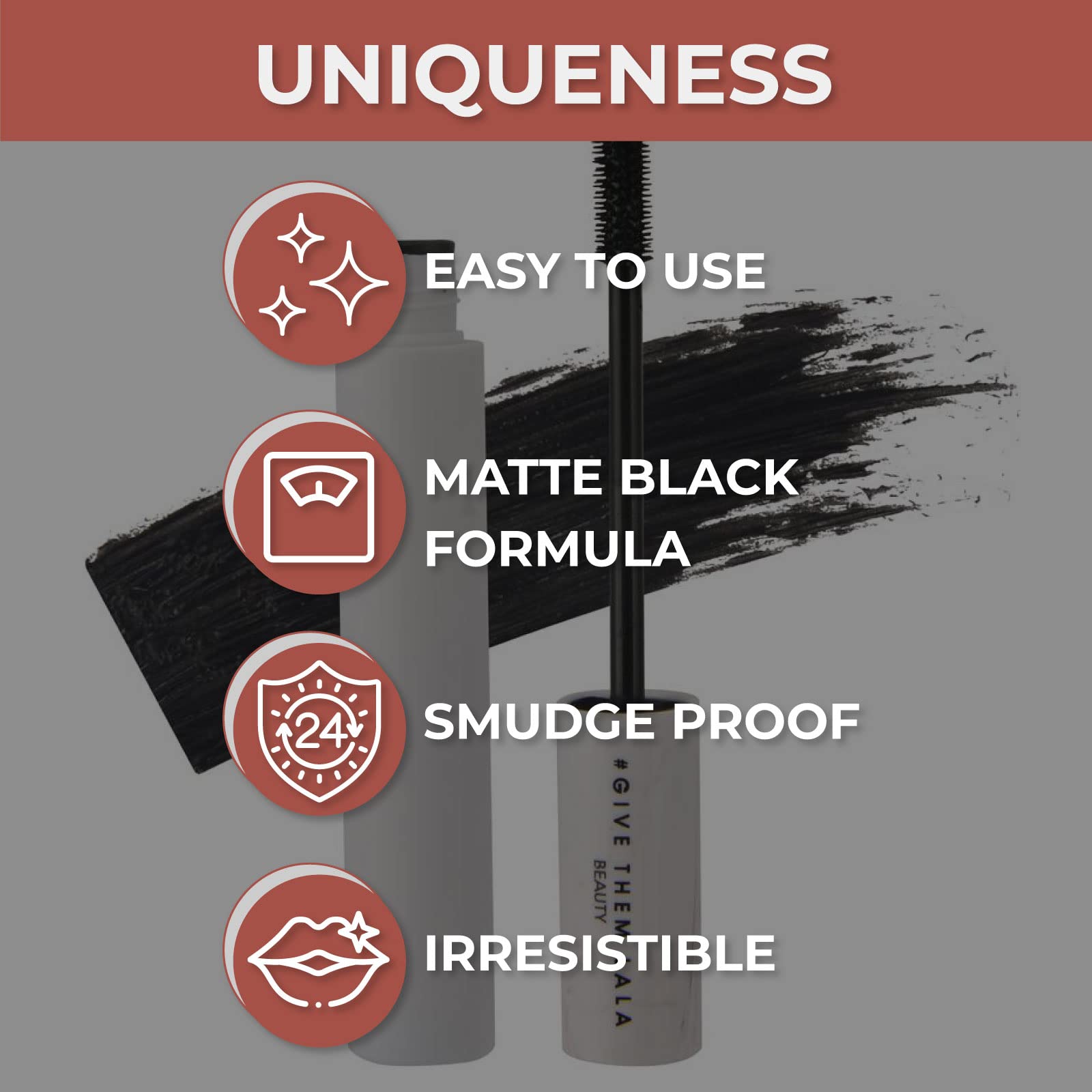 Give Them Lala Beauty Everyday Mascara | Weightless Long Lasting Black Mascara With A Silicone Wand That Gently Lengthens, Enhan