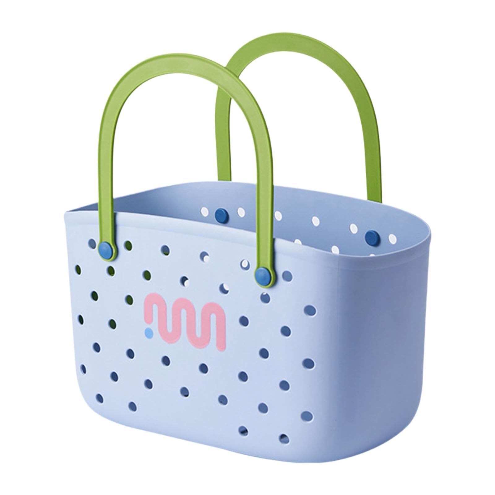 Calandis Beach Tote Bag Fashion Waterproof Lightweight With Holes Summer Bag Hole Bag Blue With 2 Boxes | Womens Handbags & Bags