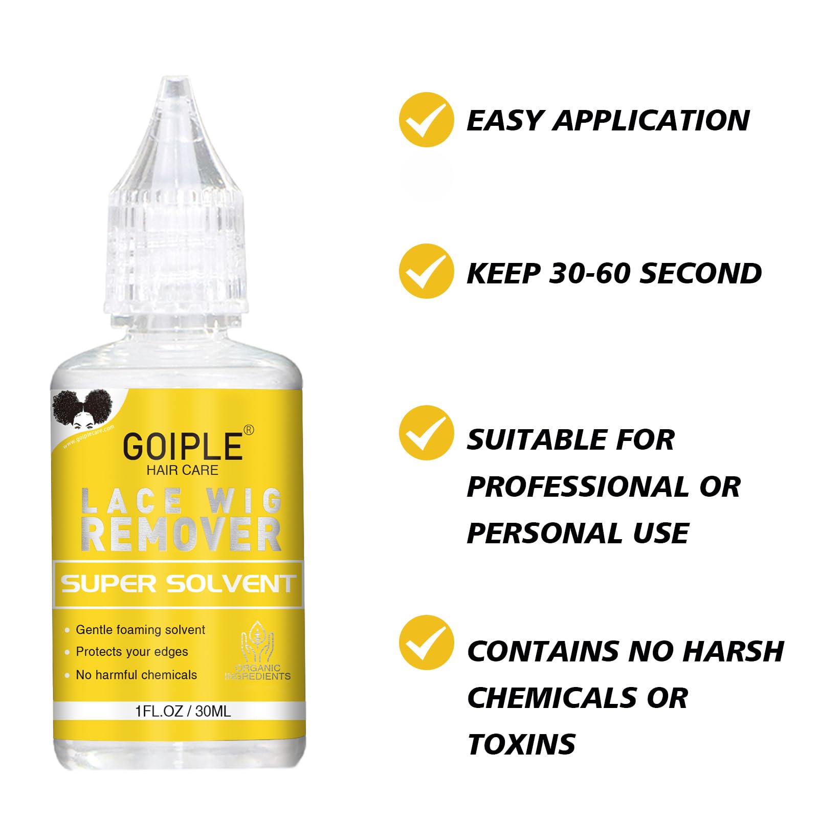 Wig Glue Lace Glue Waterproof Lace Front Wig Glue For Wigs With Tools And Hair Wax Stick (Wig Glue/Wig Glue Remover/Hair Wax Sti