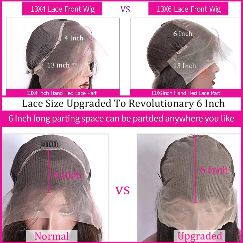 Hswpawk Lace Front Wigs Human Hair Pre Plucked 180% Density 13X6 Deep Wave Wigs Human Hair Glueless Wigs For Women Curly Wigs Hd