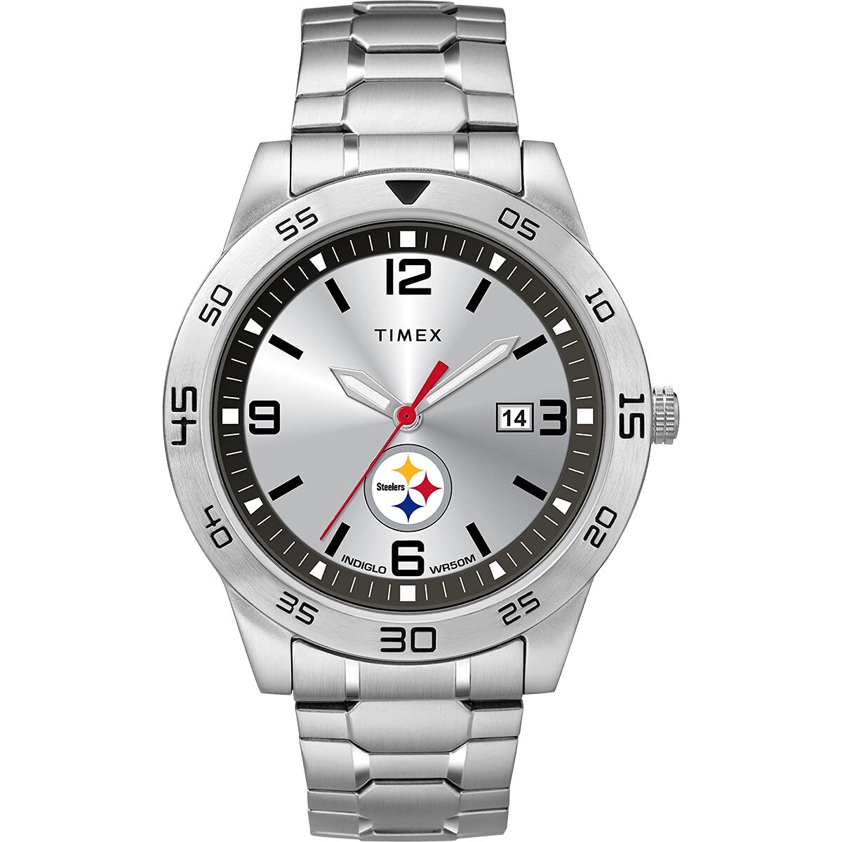 Timex Tribute Men's NFL Citation 42mm Watch - Pittsburgh Steelers with Stainless Steel Expansion Band