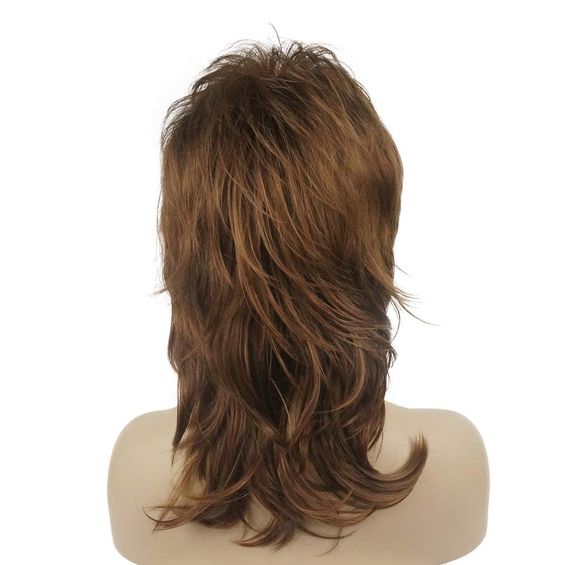 Lydell Long Soft Shaggy Layered Medium Auburn Wig Classic Cap Full Synthetic Wigs