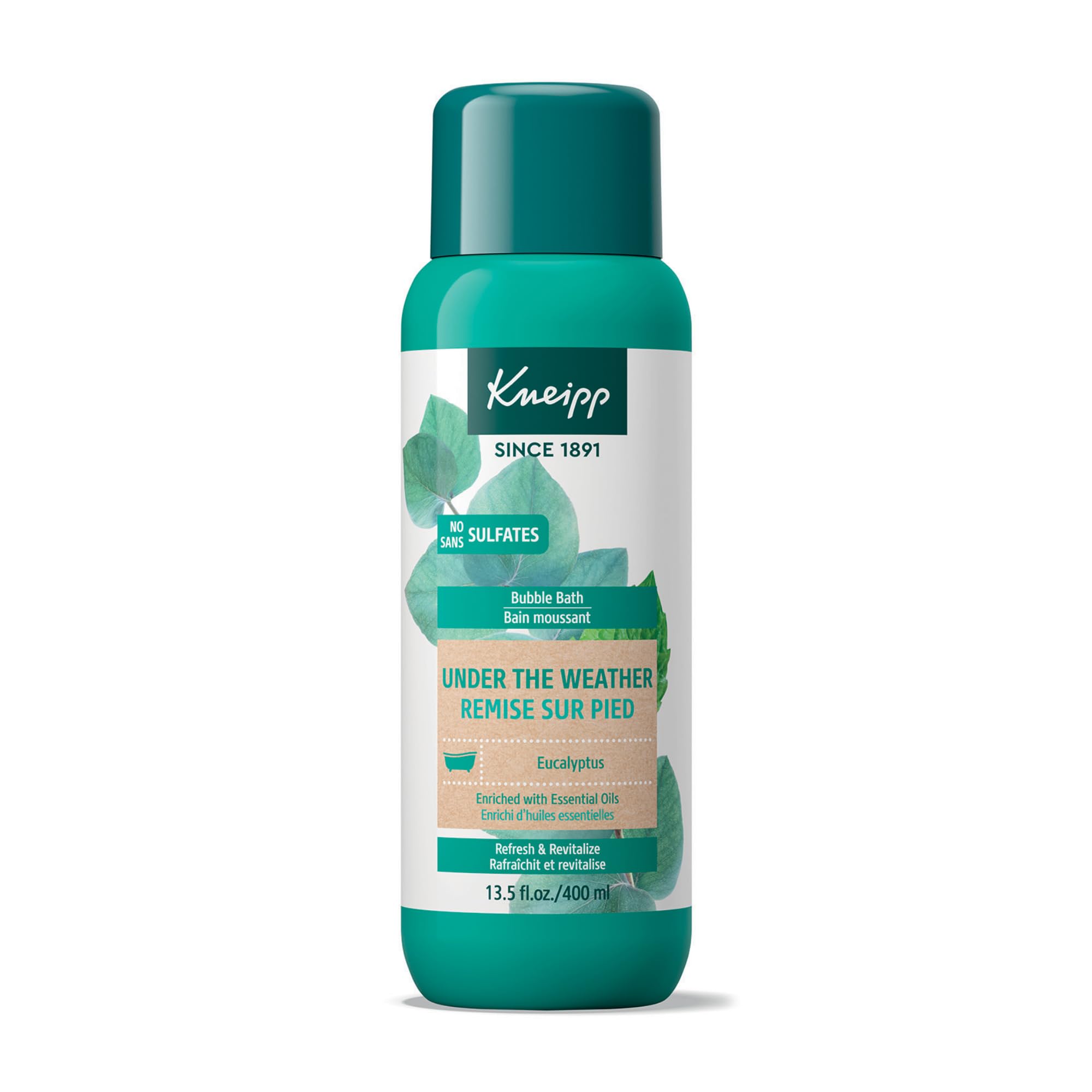 Kneipp Under The Weather Eucalyptus Aromatherapy Bubble Bath - Good For Respiratory Wellness - Vegan - Sulfate Free - 13.5 Fl Oz