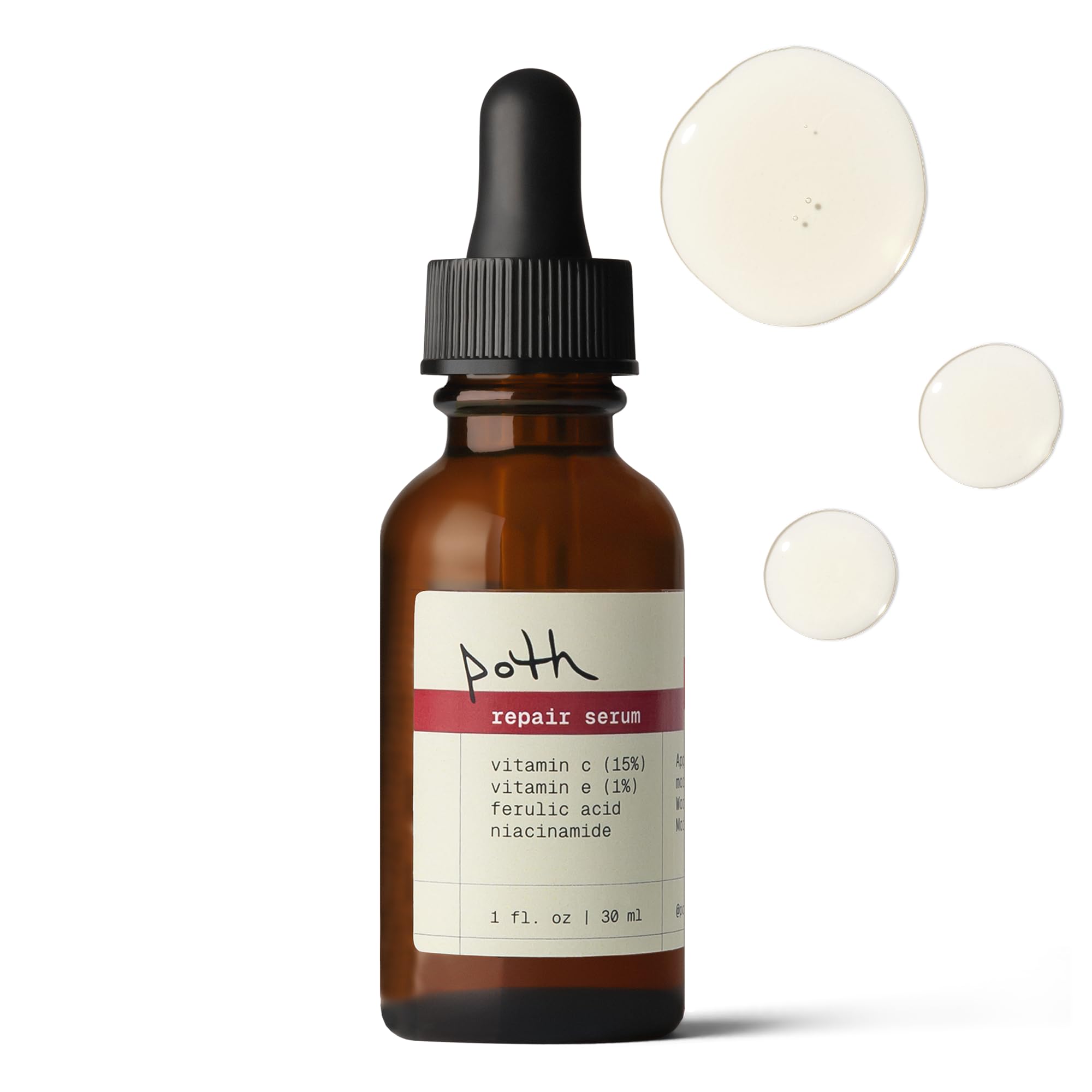 poth Repair Serum  Vitamin C 15% L. Ascorbic Acid, 1% Vitamin E, Ferulic Acid .5%, low pH for UV damage repair