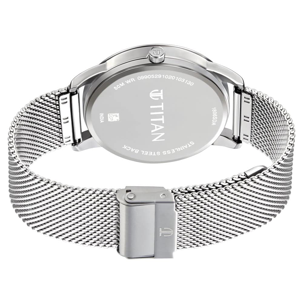 Titan Men Analog Quartz Watch with Stainless Steel Strap 1806SM04