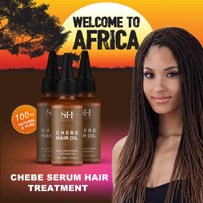 100% Naturals Chebe Hair Oil - Sevich African Chebe Powder Serum, Hair Loss Treatments Repair Damaged Moisture Hair Regrowth Tre