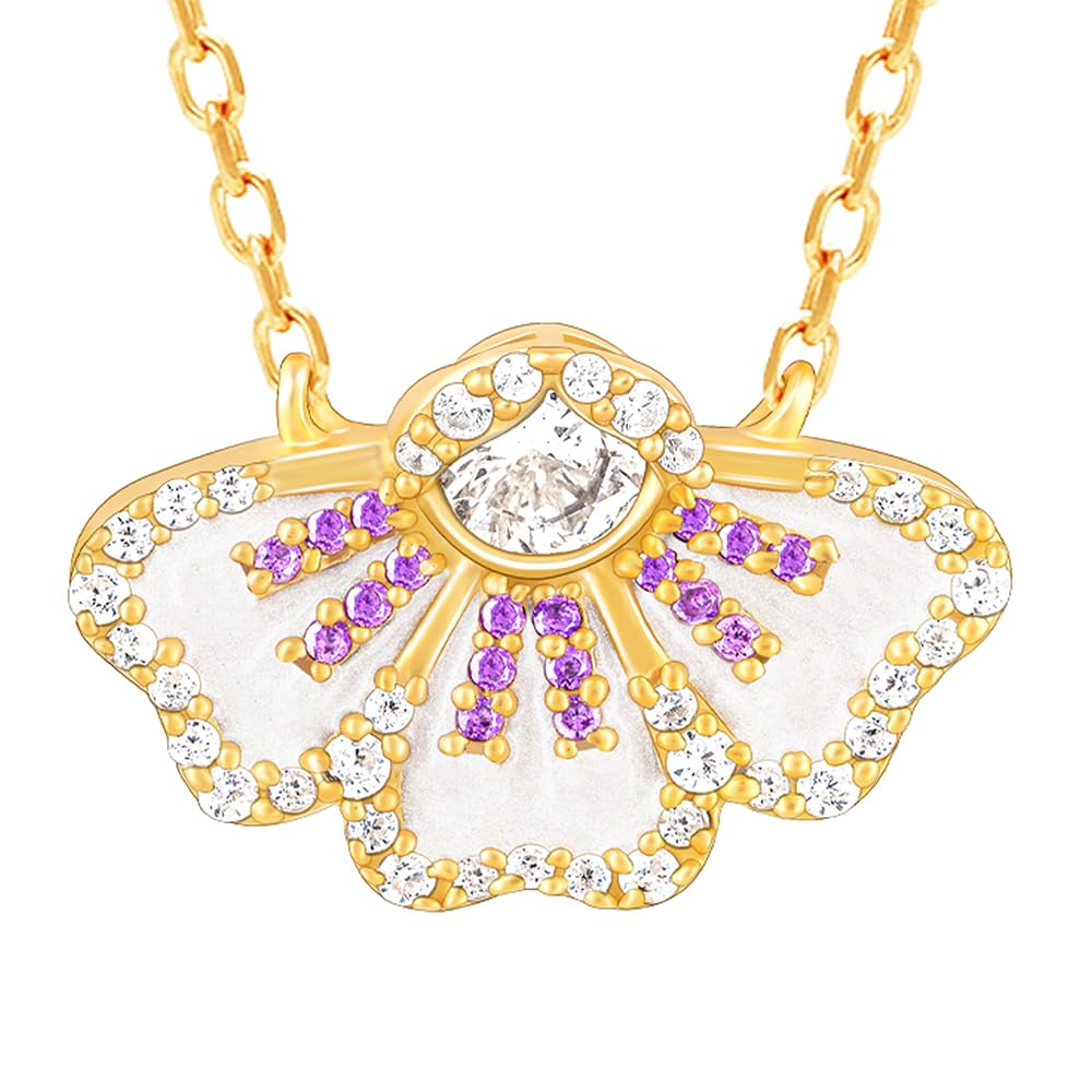 Giva 925 Silver Bhumi Rose Gold Elegant Eyebright Necklace| Necklace To Gift Women & Girls | With Certificate Of Authenticity An