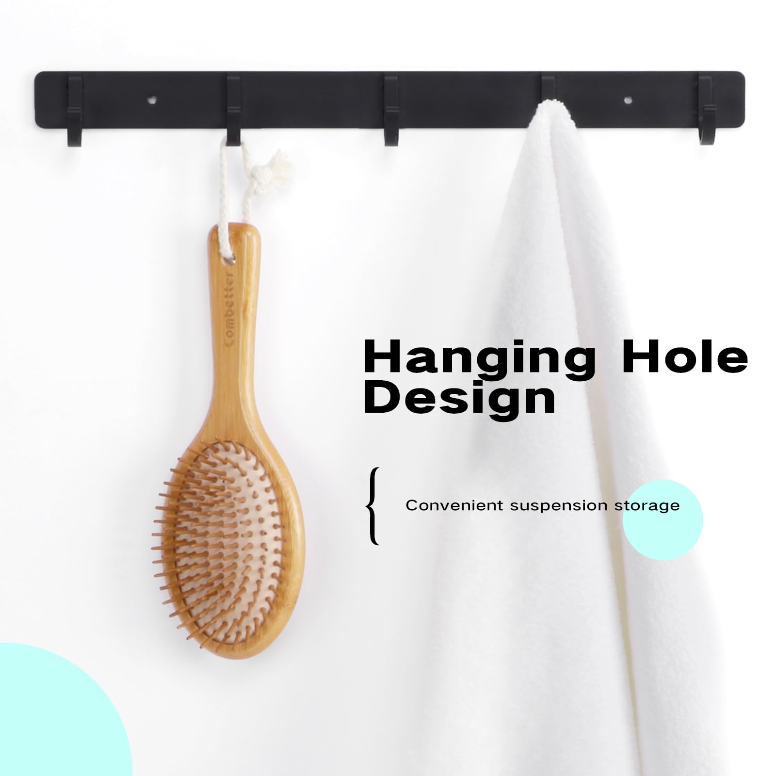 Bamboo Hair Brush Combetter, Natural Brush to Soften&Improves Hair Texture - Soothing Massage to Improve Dandruff Eco-Friendly C