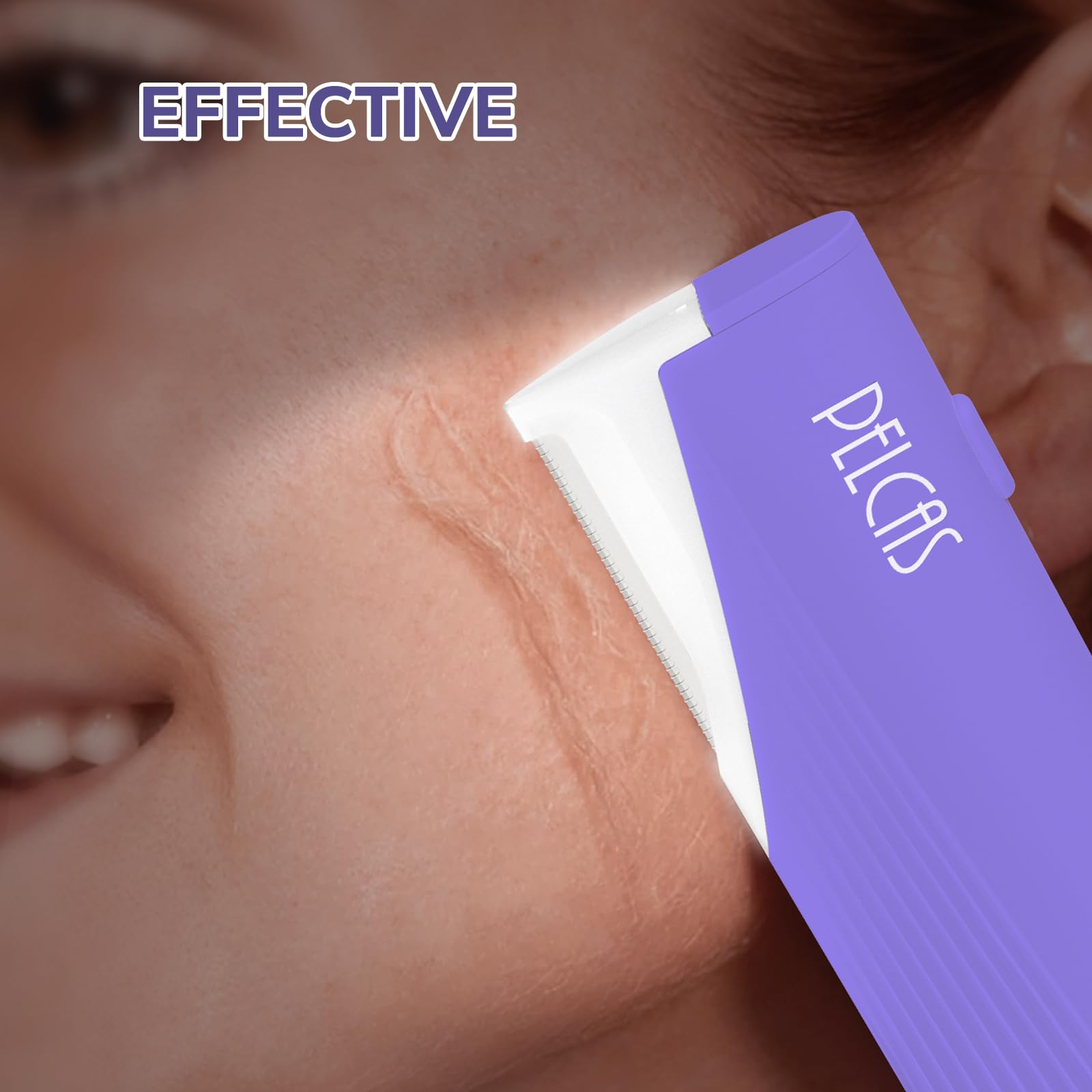 Pelcas Electric Dermaplaning Tool With Led Light, Mini Face Dermaplaning Razor, Painless 3 Speeds Facial Peach Fuzz, Exfoliation