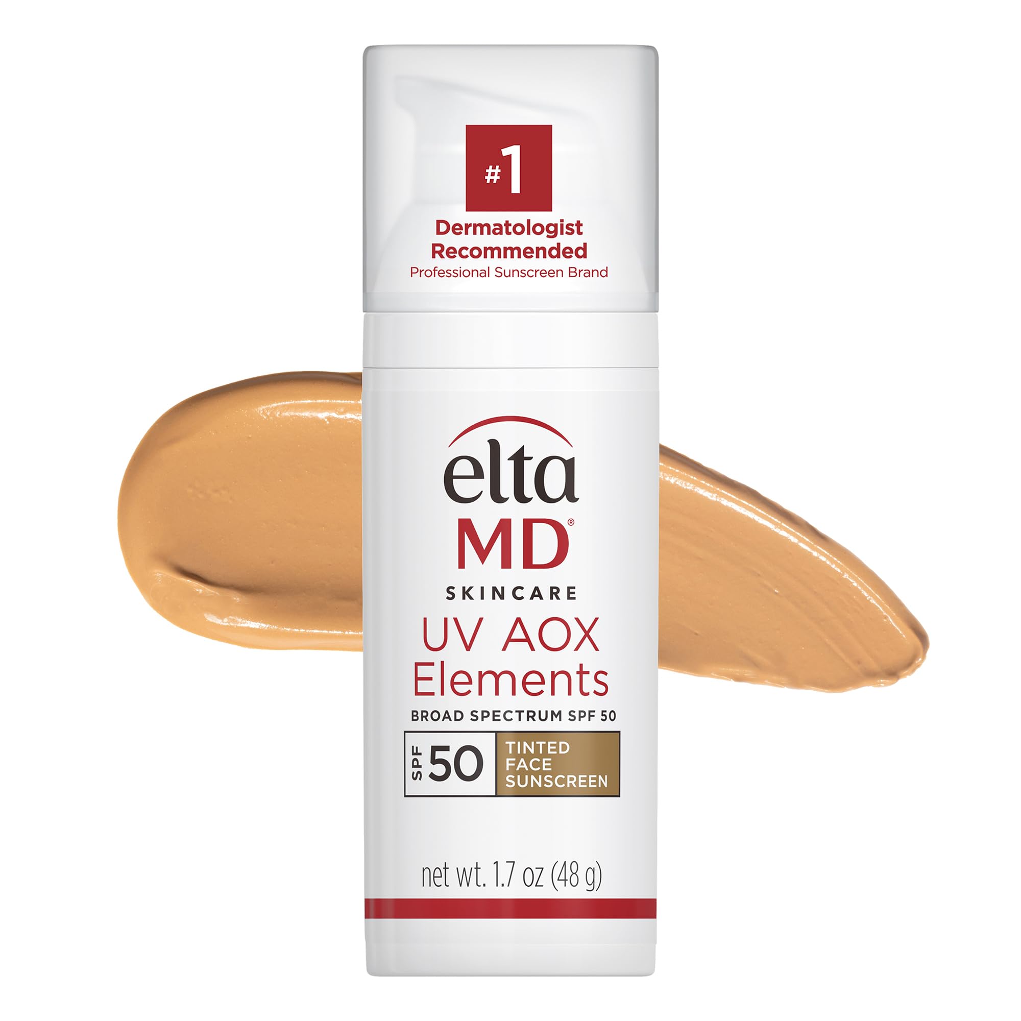 Eltamd Uv Elements Tinted Sunscreen Moisturizer, Spf 44 Tinted Spf Moisturizer For Face And Body, Lightweight Oil Free Formula,