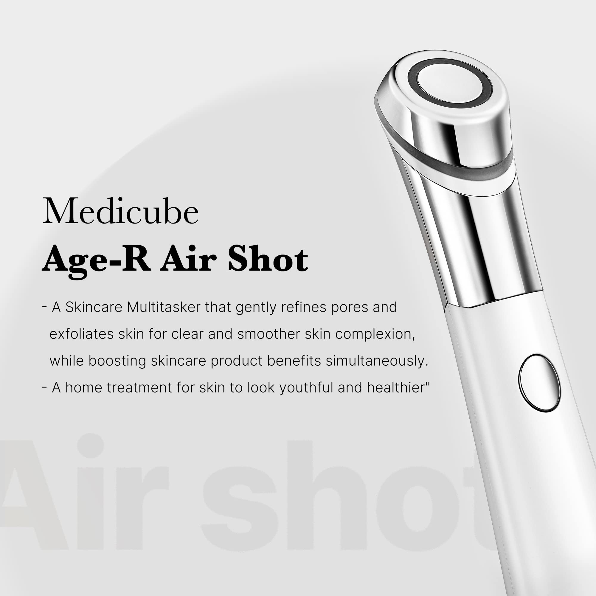 Medicube Age-R Ats Air Shot - Microneedling Skin Care Device For Pore Tightening, Enhanced Absorption, And Smoother Skin Texture