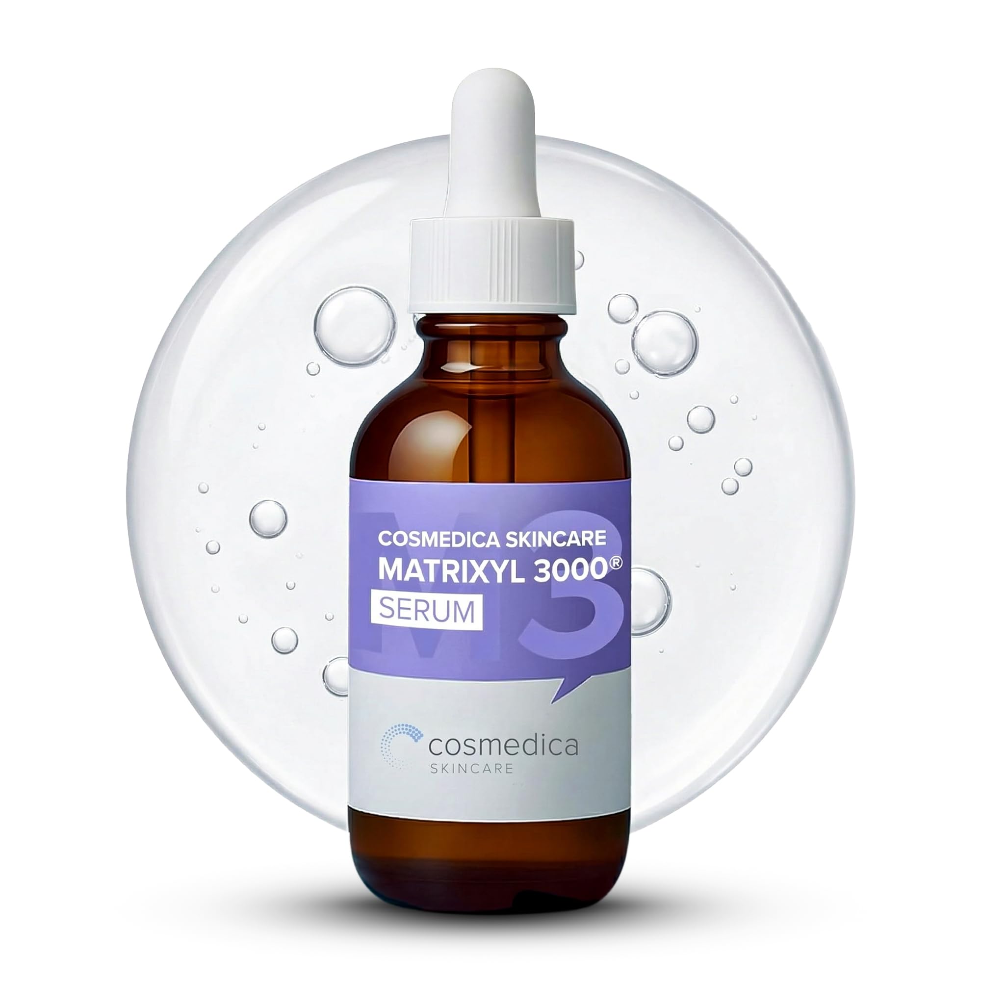 Cosmedica Skincare Peptide Serum with Matrixyl 3000 & Hyaluronic Acid | Firming & Hydrating AntiAging Serum for Face & Neck | C