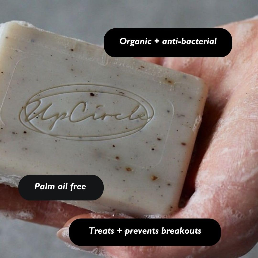 UpCircle Fennel + Cardamom Chai Soap Bar 3.5oz - Certified Organic Vegan Cleanser For Face And Body - Green Clay, Glycerin + She