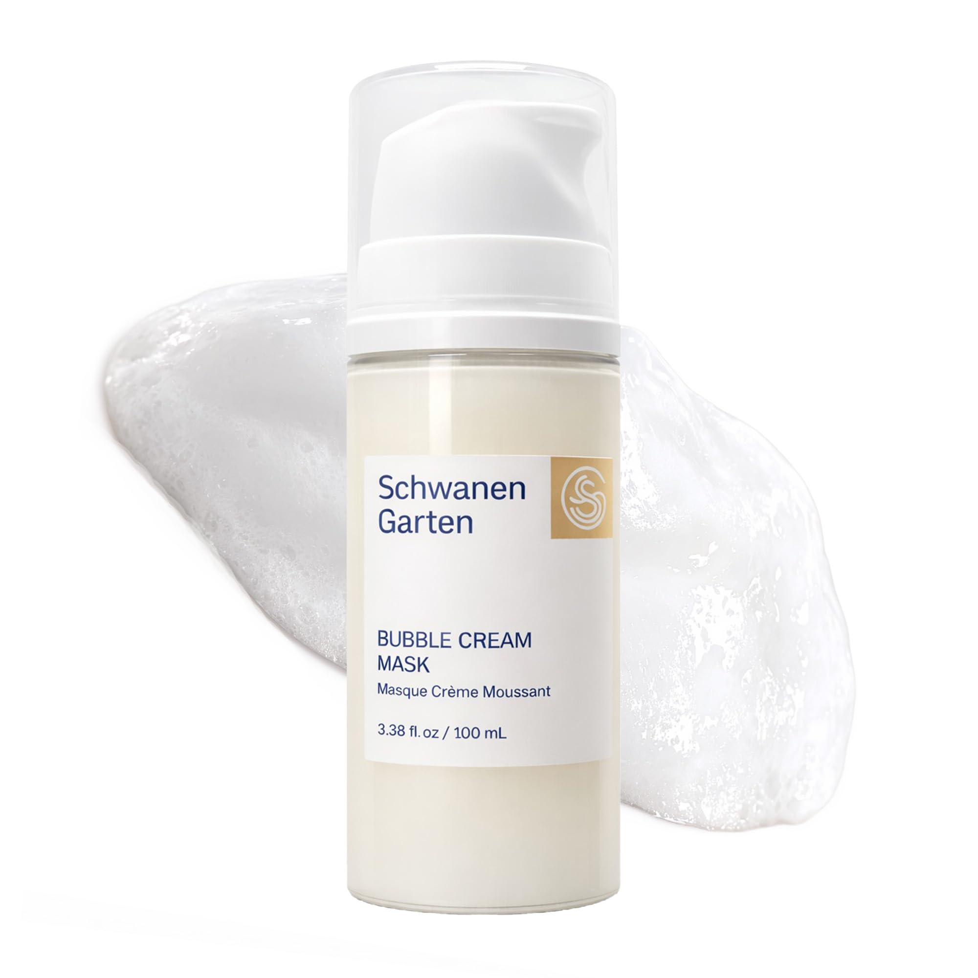 Schwanen Garten Bubble Cream Mask, Quick Absorbing SheetFree Mask, Niacinamide & Centella Serum for Face, Korean Deep Hydrating