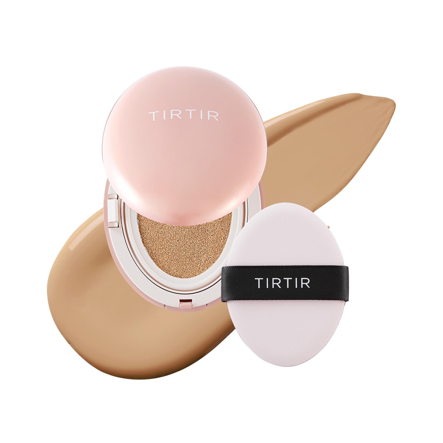 [*Mini Size*] Tirtir All Cover Pink Cushion | Korean Cushion Foundation, (#27N Camel, 0.15 Fl Oz)