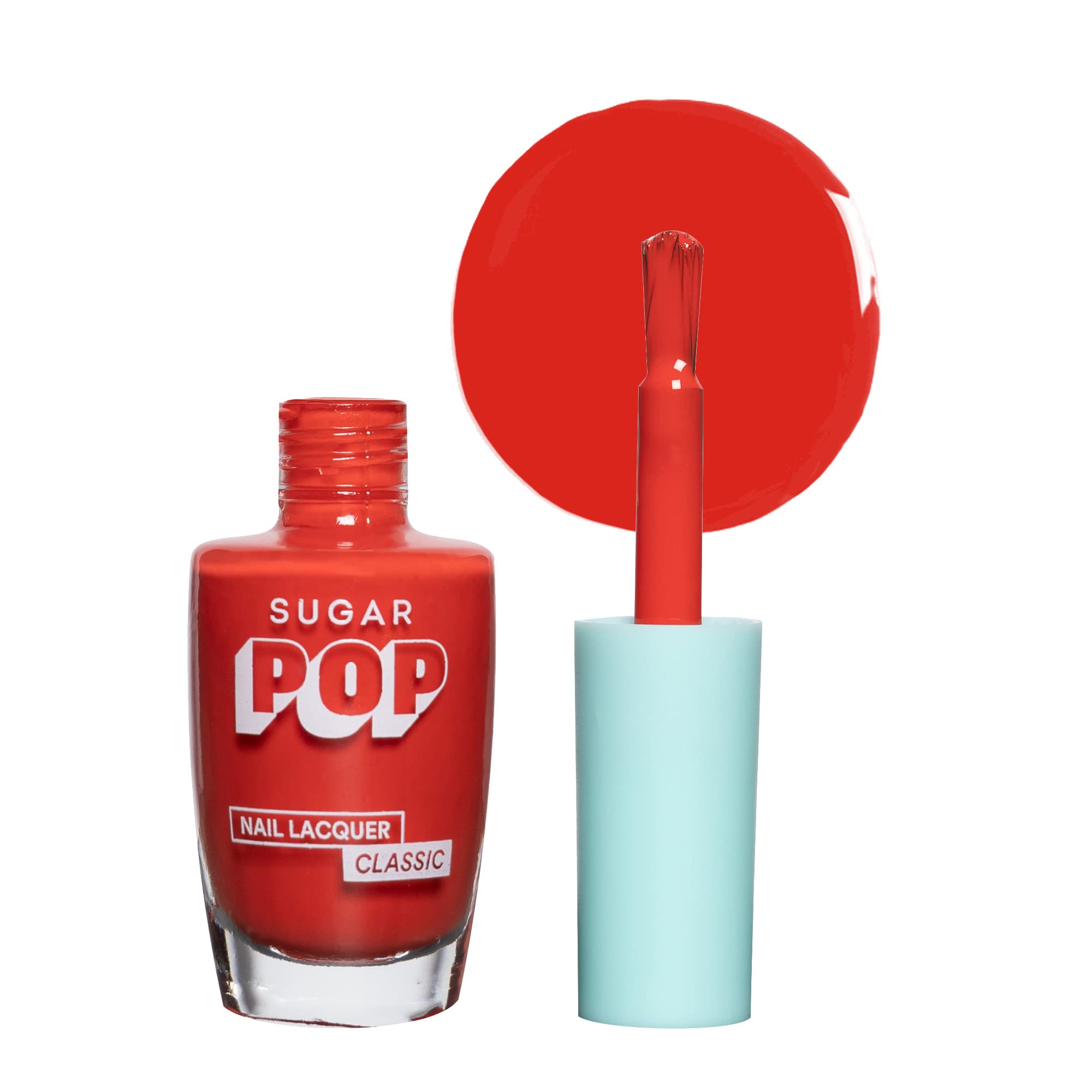 Sugar Pop Nail Lacquer - 12 Serene Sunset (Saturated Orange) 10 Ml - Dries In 45 Seconds - Chip-Resistant, Long-Lasting. Glossy 