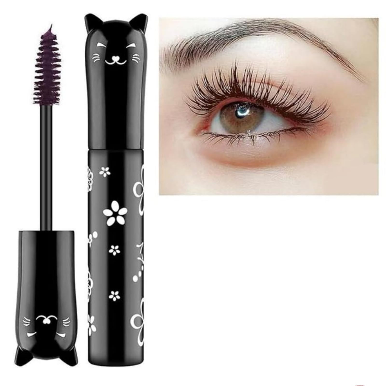 Lgszgdcn Brown Lashes Extensions Mascara Waterproof Smudge Proof Eyes Makeup Volume And Length Natural Hypoallergenic Fast Dry E