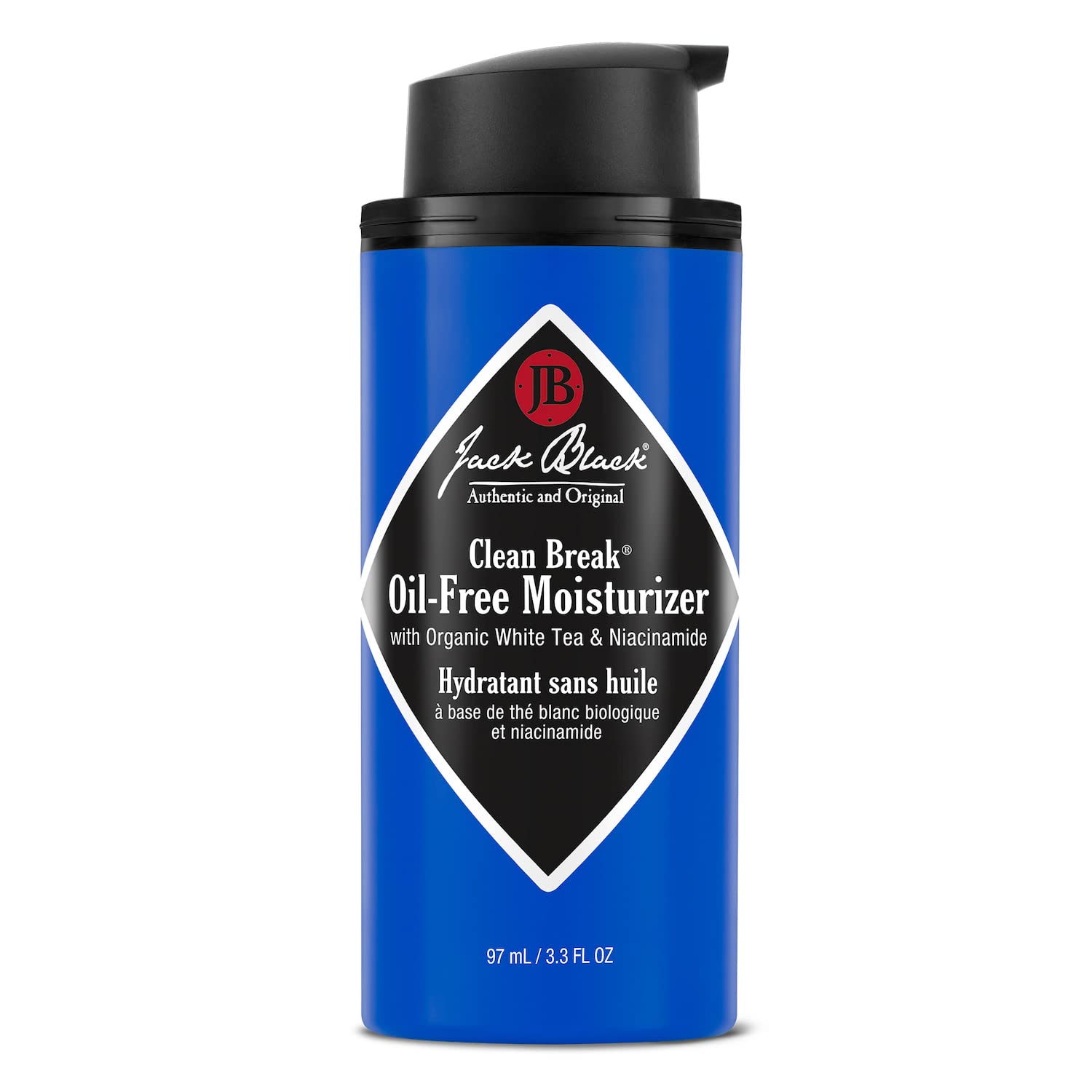Jack Black Clean Break Oil-Free Moisturizer, 3.3 Fl. Oz - Face Moisturizer for Men, Face Lotion, Daily Moisturizer for Face, Ski